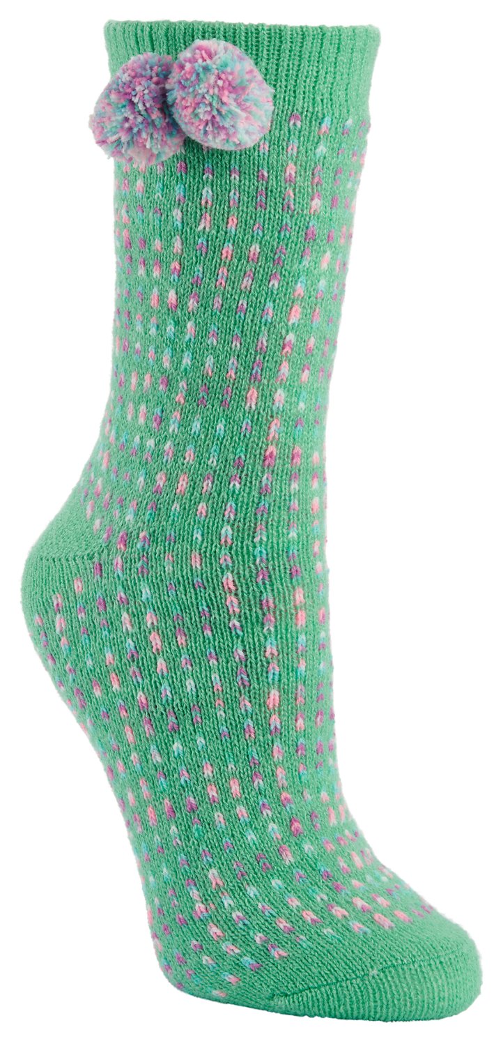 Magellan Women's Pom Time Tall Crew Lodge Socks