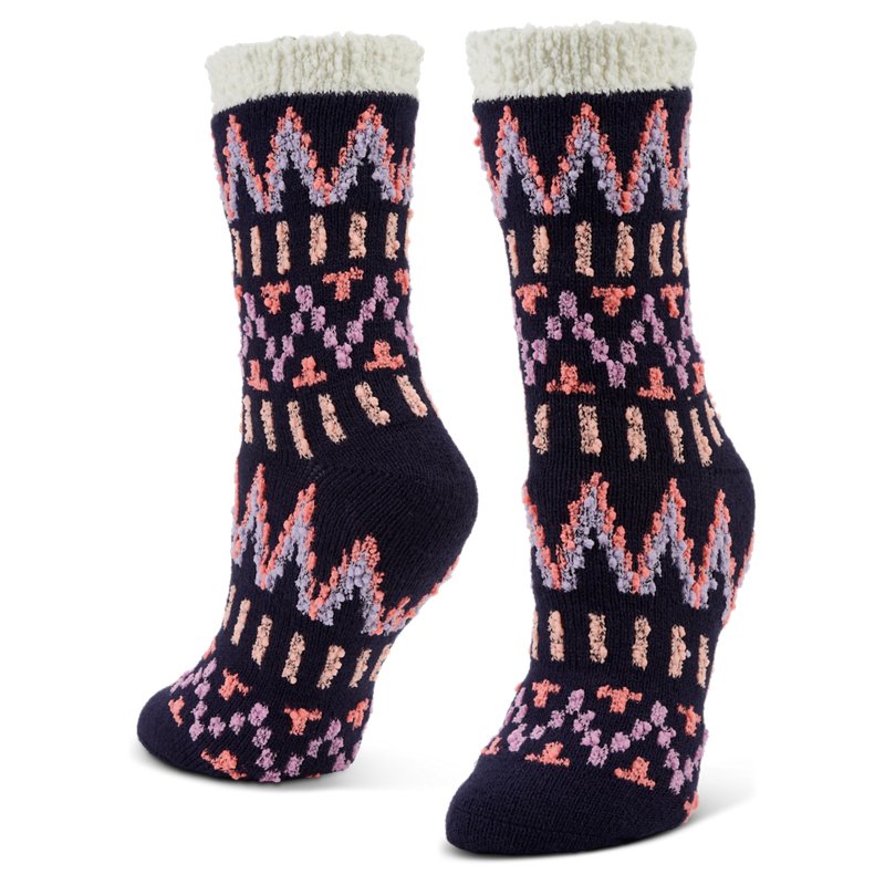 Magellan Outdoors Women's Tall Crew Poppin' Socks Navy Blue/Pink, Medium - Western And Thermal Socks at Academy Sports