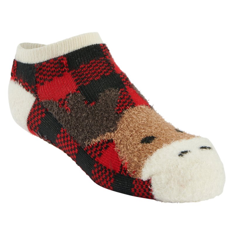 Magellan Outdoors Youth Plaid Moose Lodge Low-Cut Socks Red/Black, Small - Western And Thermal Socks at Academy Sports