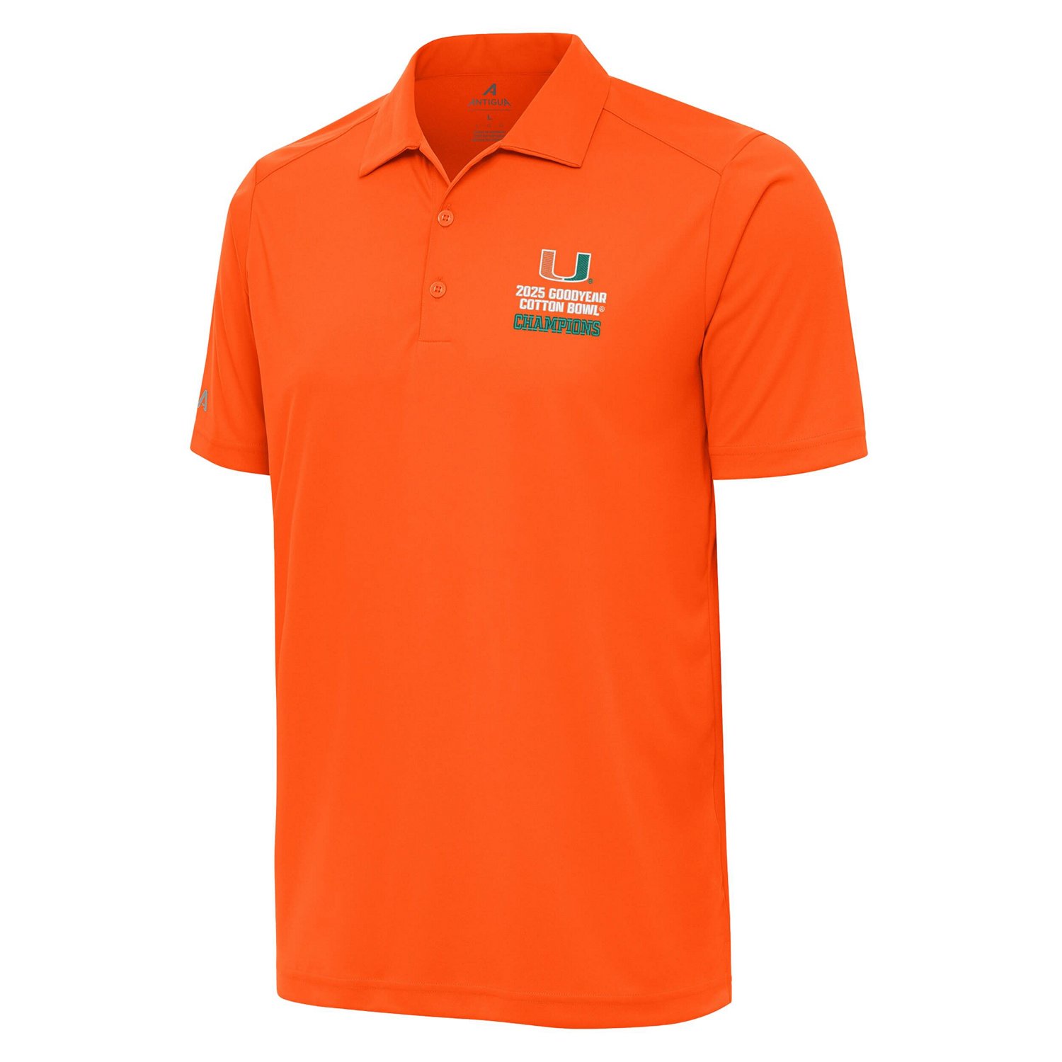 Antigua Miami Hurricanes College Football Playoff 2025 Cotton Bowl Champions Tribute Polo - view number 2