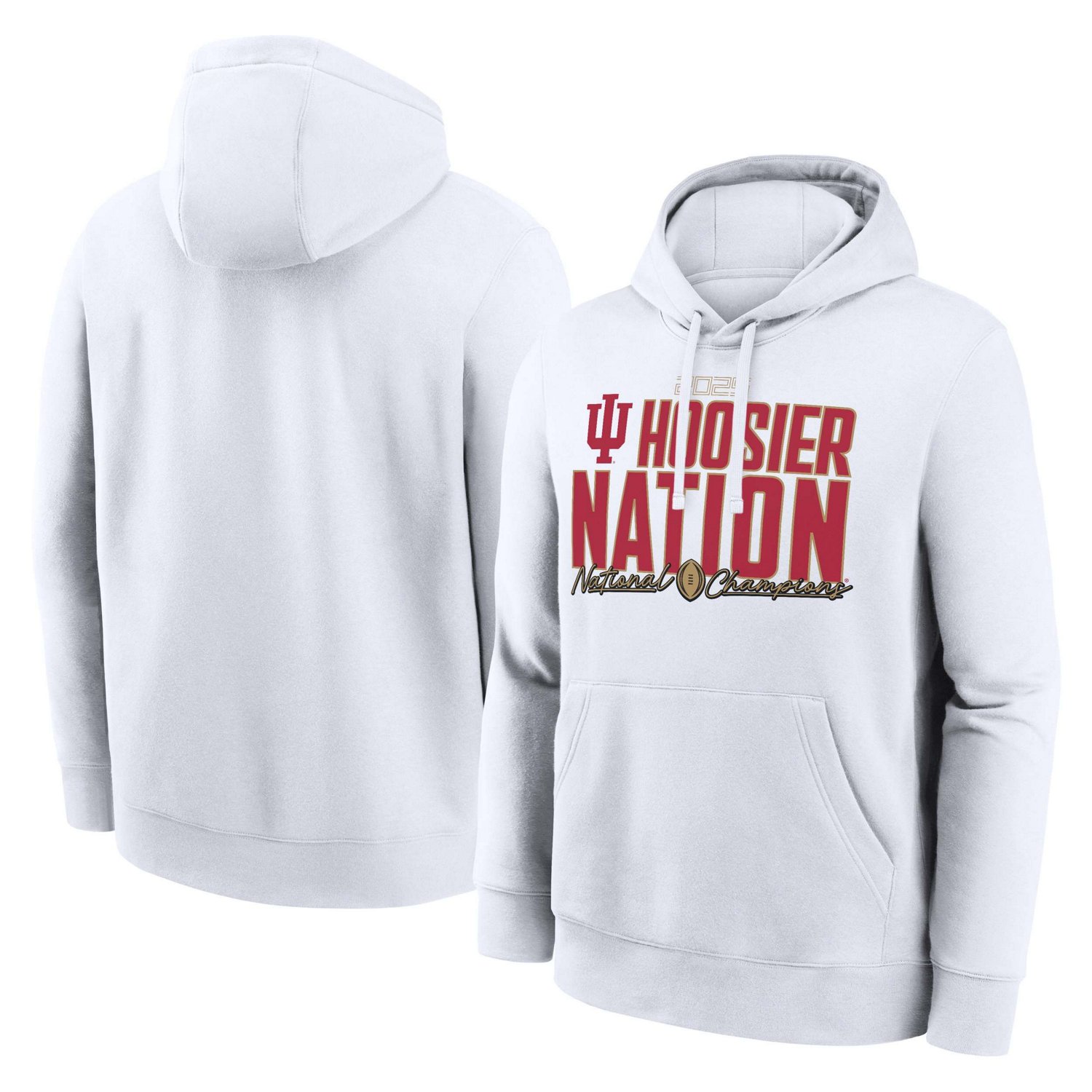 Indiana Hoosiers College Football Playoff 2025 National Champions Run Stopper Mantra Fleece Hoodie