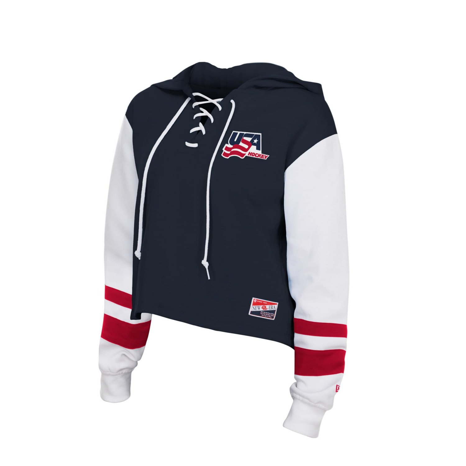 New Era US Hockey Throwback Boxy Lace-Up Hoodie - view number 3