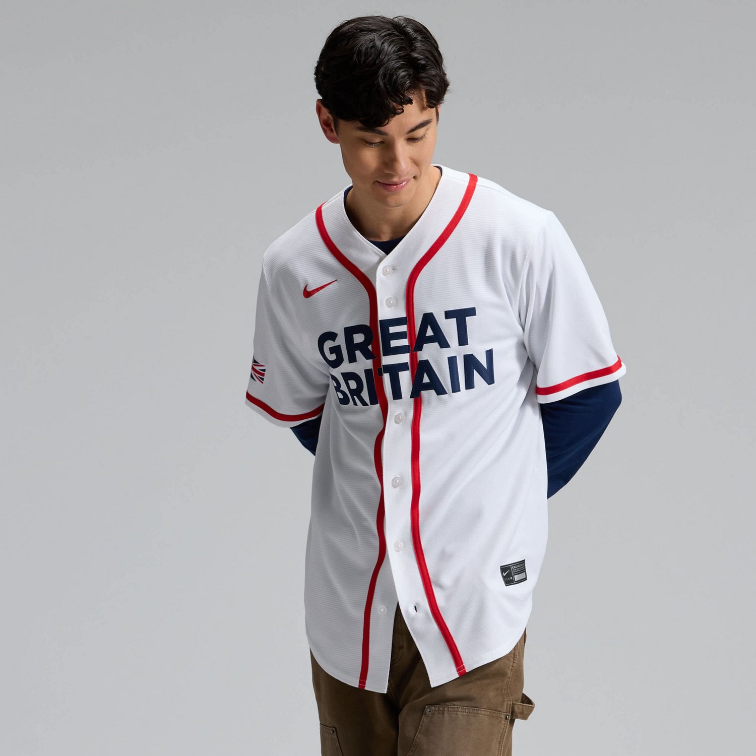 Nike Great Britain Baseball 2026 World Baseball Classic Home Stadium Jersey