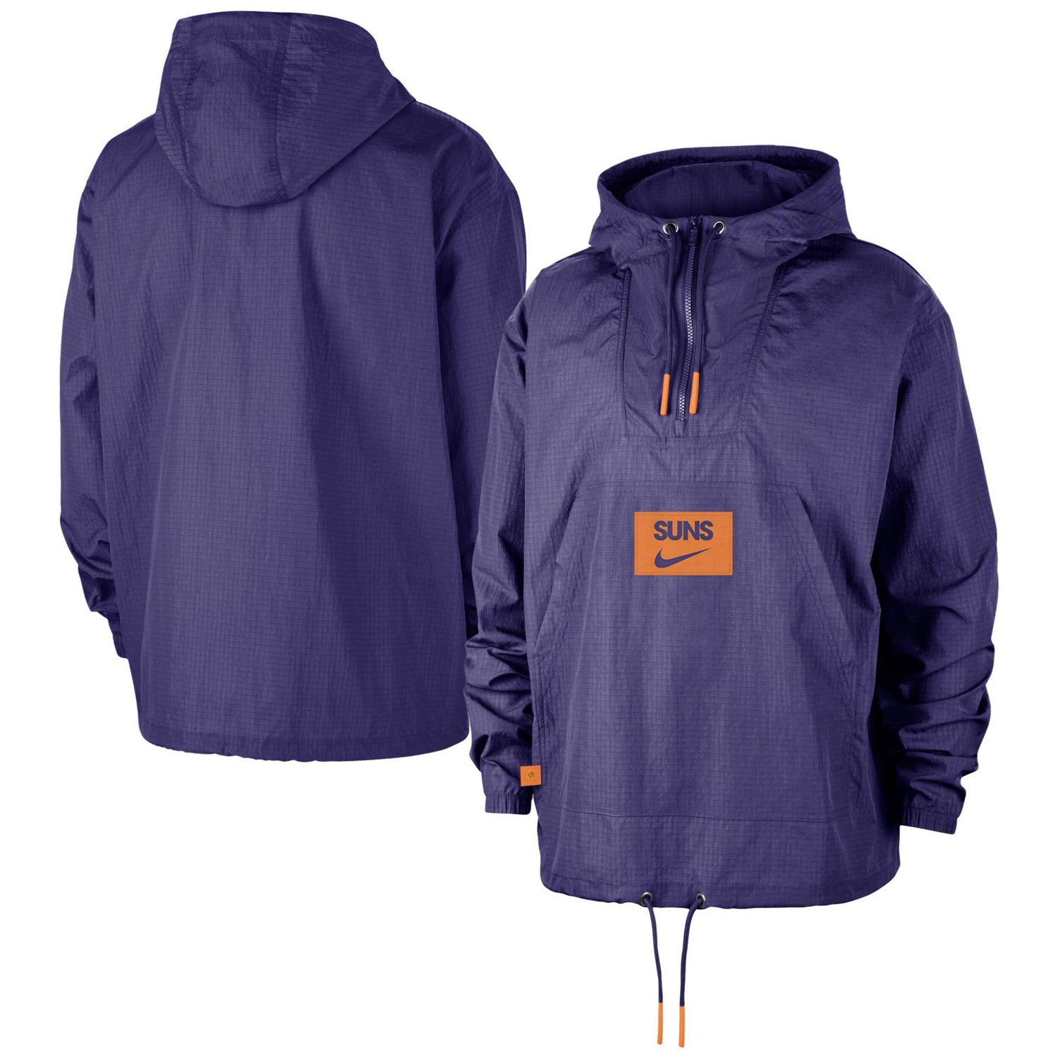 Nike Men's Phoenix Suns Courtside Premium Club Anorak 1/4-Zip Pullover Hoodie