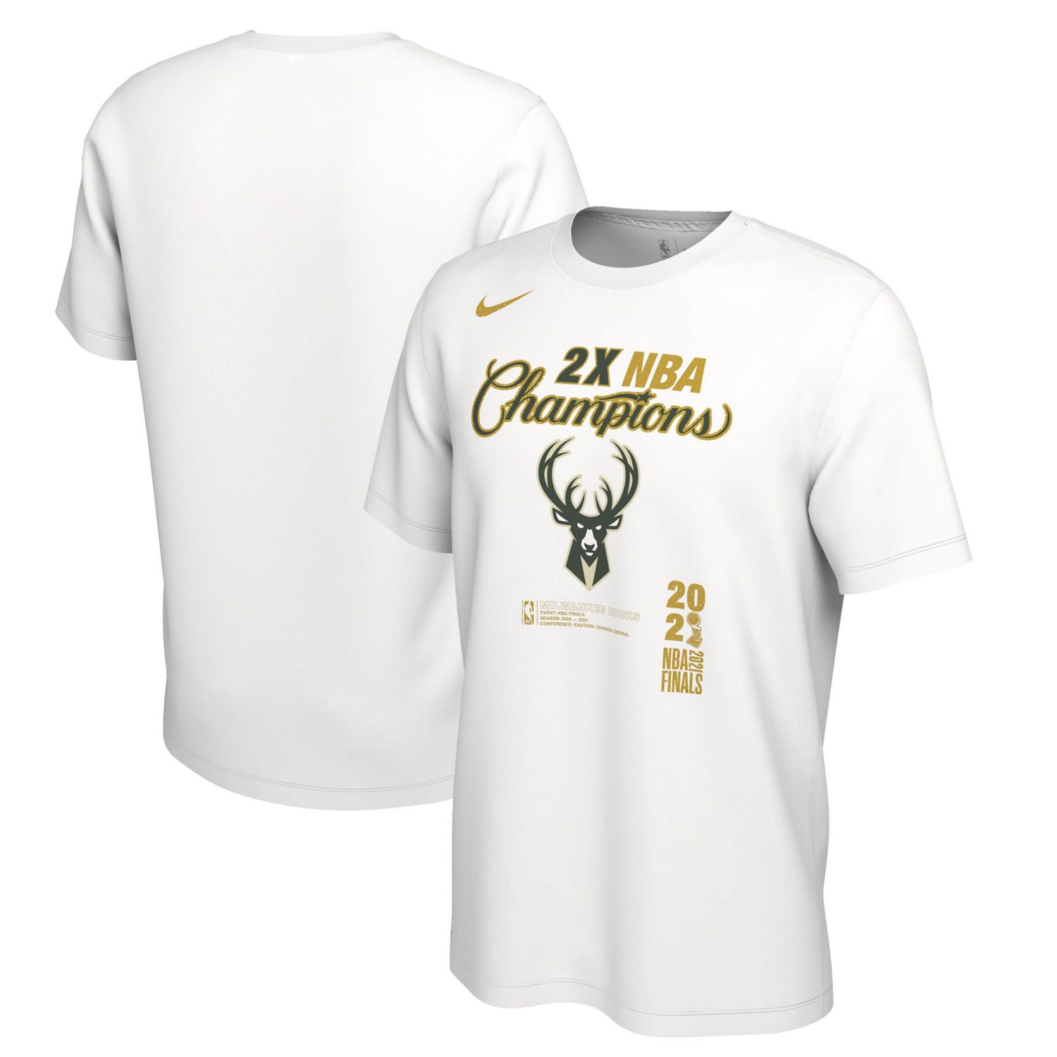 Nike Milwaukee Bucks 2021 NBA Finals Champions Locker Room T-Shirt                                                               - view number 1