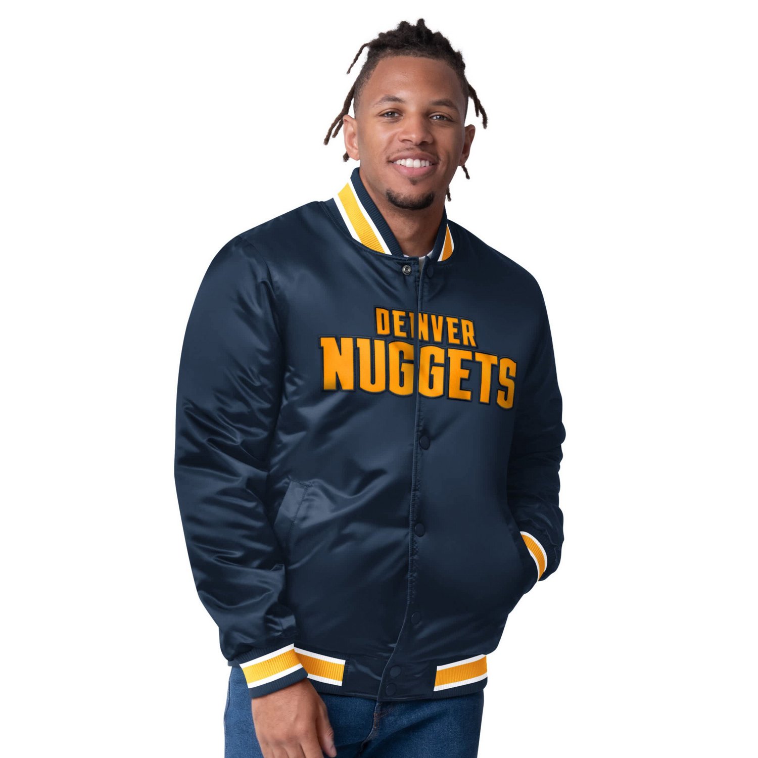 Starter Men's Denver Nuggets Reversible Satin Full-Snap Varsity Jacket                                                           - view number 3