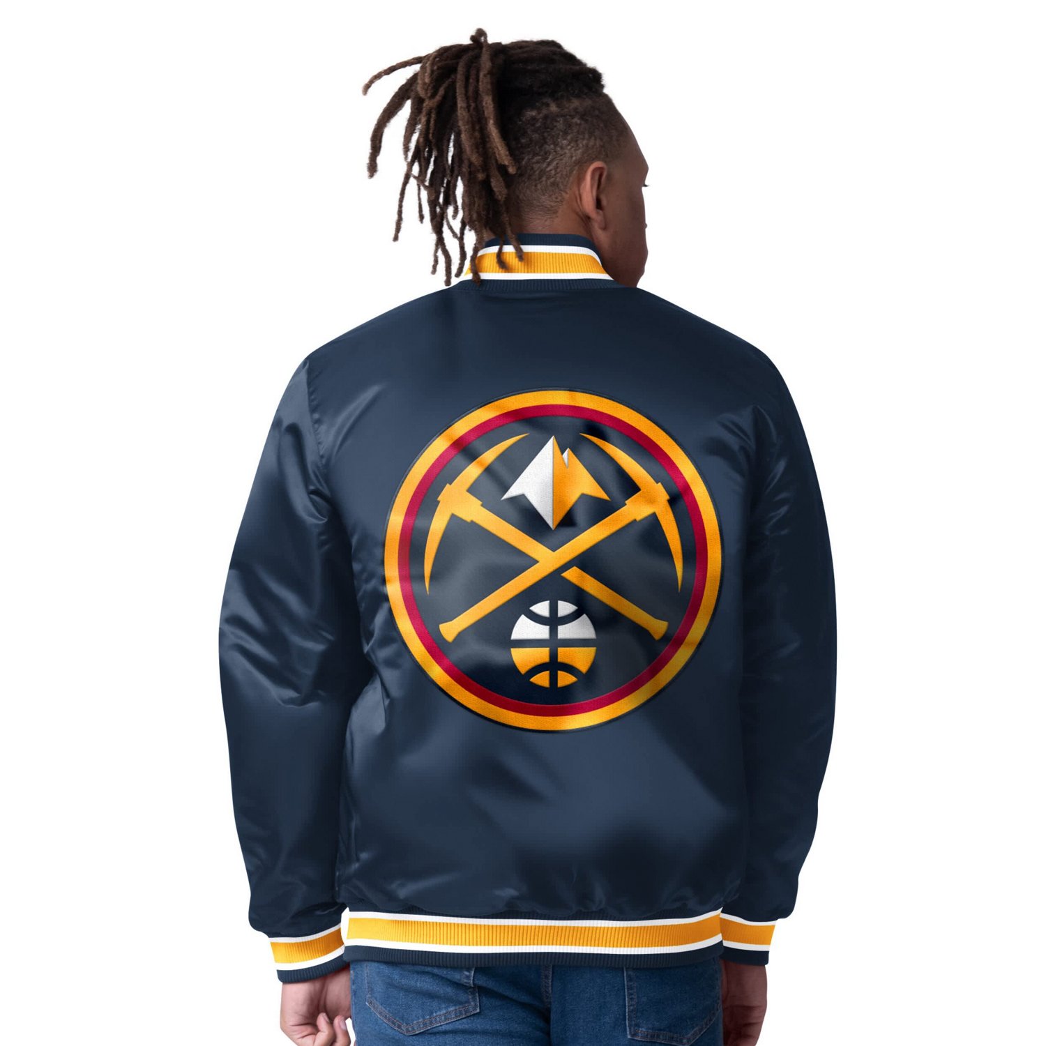 Starter Men's Denver Nuggets Reversible Satin Full-Snap Varsity Jacket                                                           - view number 4
