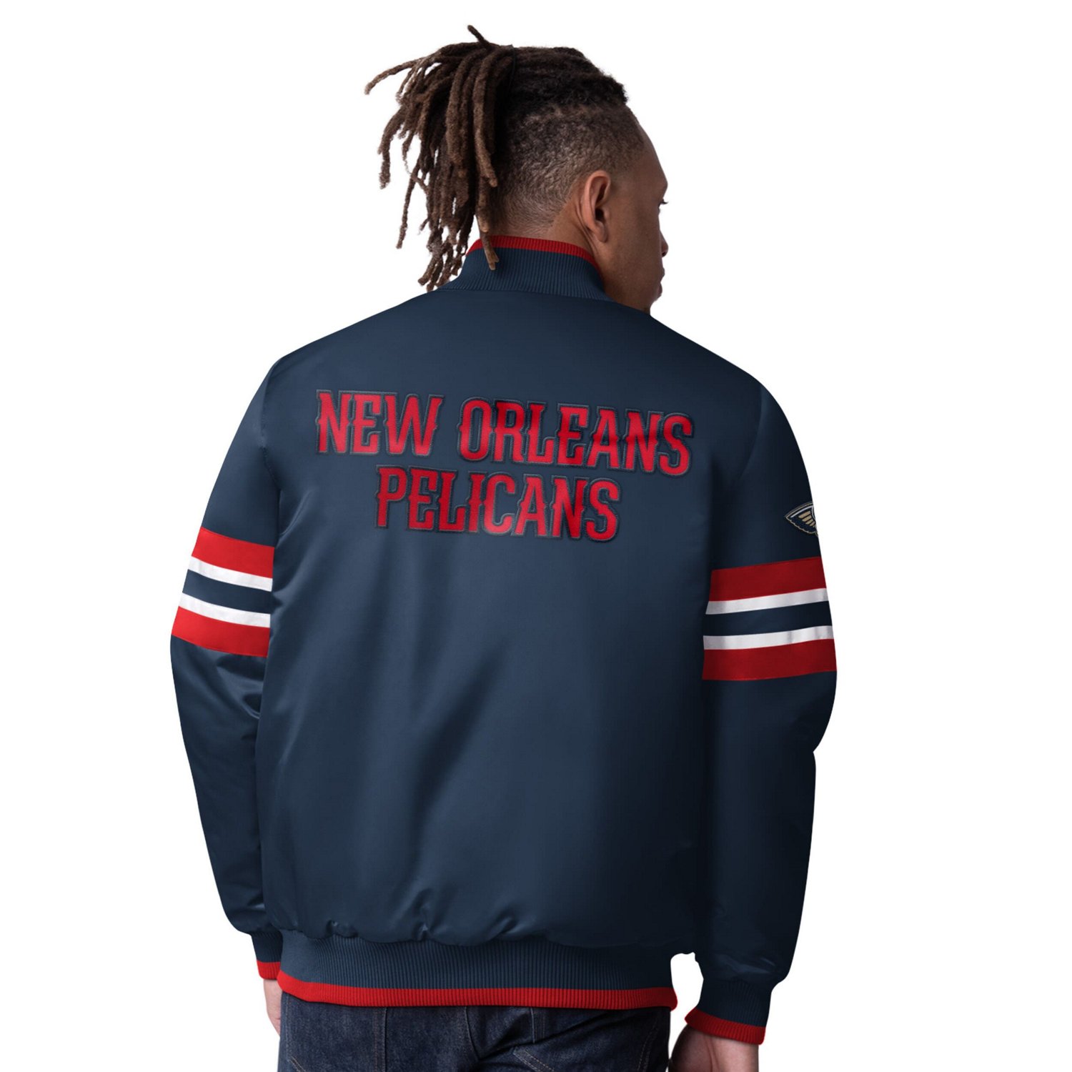 Starter Men’s New Orleans Pelicans Scout I Full-Snap Varsity Jacket  - view number 2