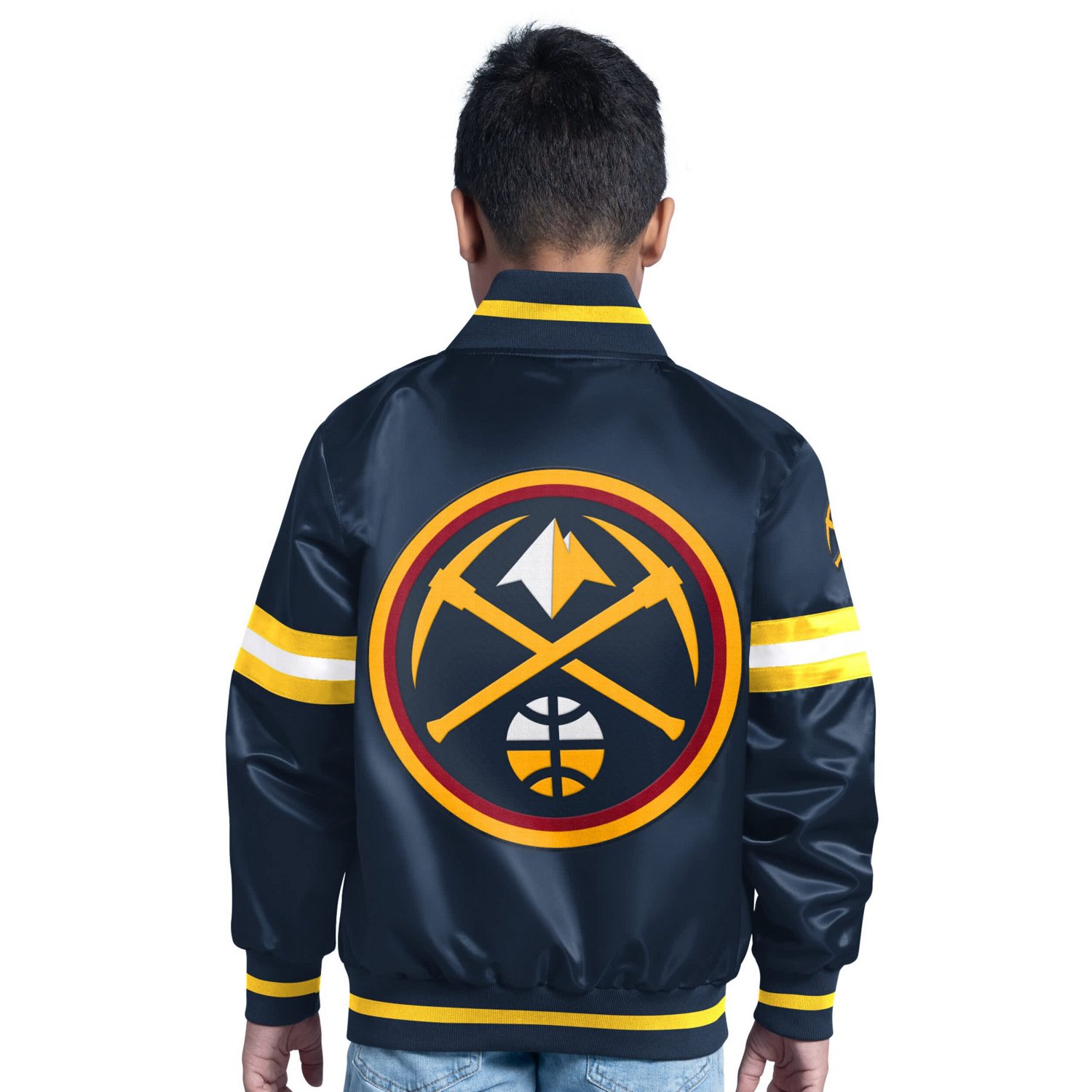 Youth Denver Nuggets Scrimmage Full-Snap Varsity Jacket - view number 2