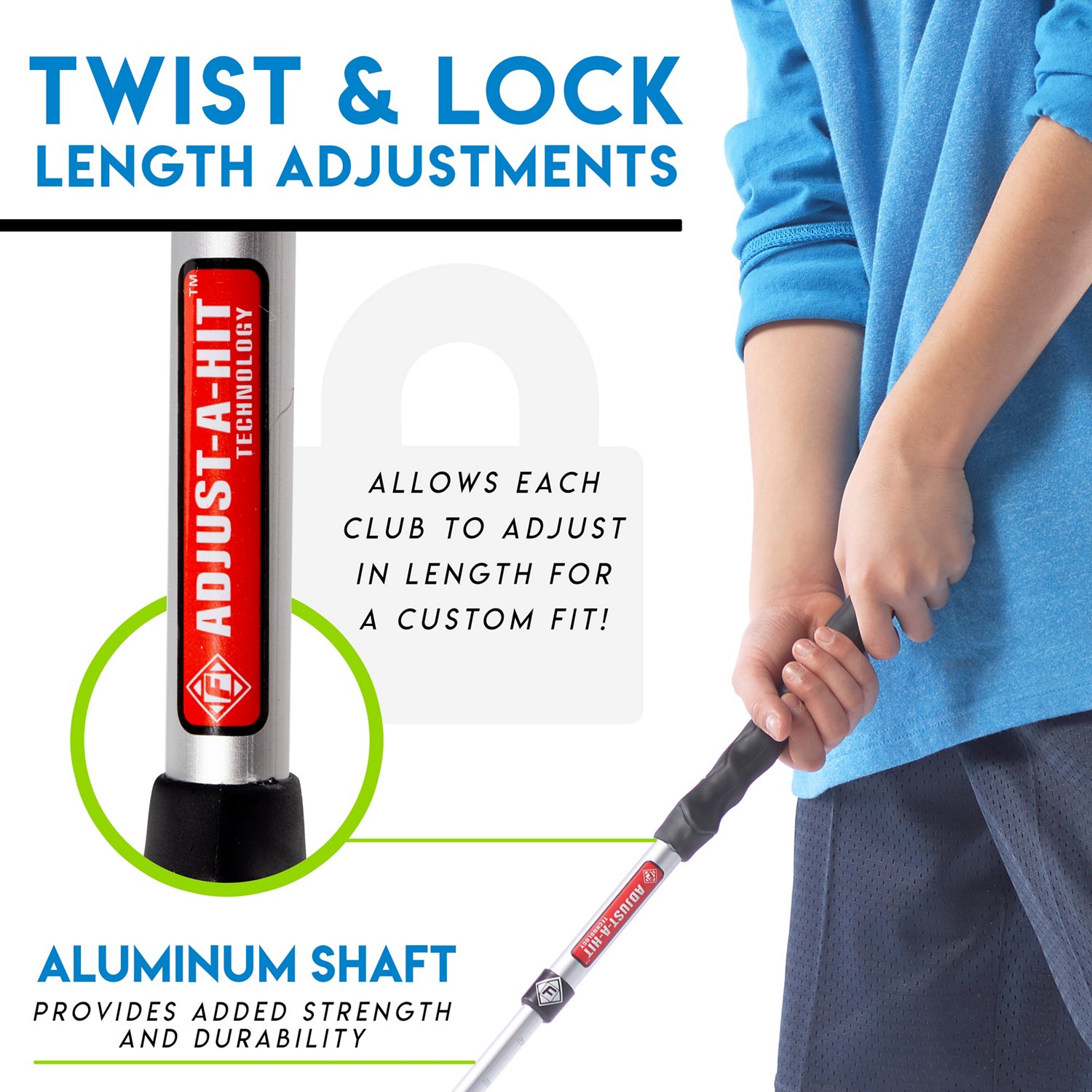 Franklin Kids' Adjustable Plastic Golf Club Set - view number 5
