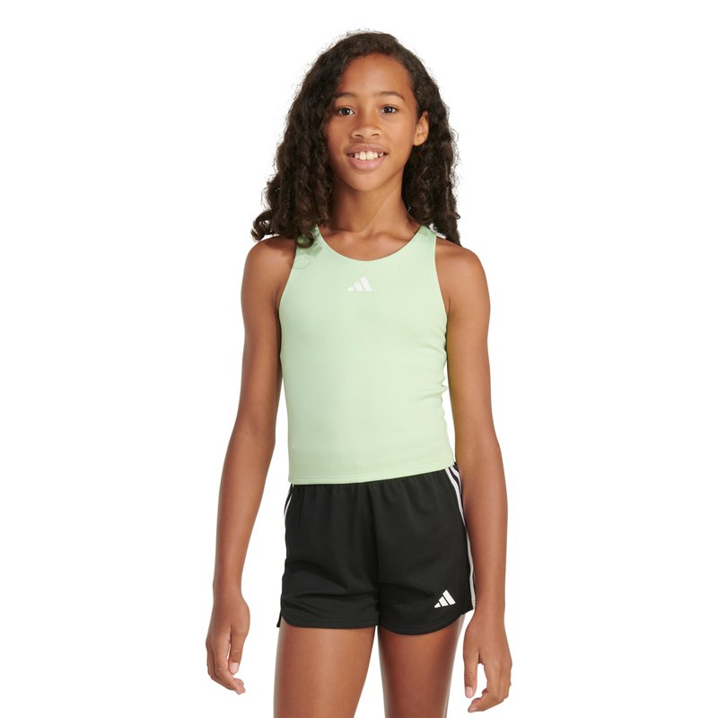 adidas Girls' Tank Top Bra Light Green, Medium - Girl's Bodywear at Academy Sports