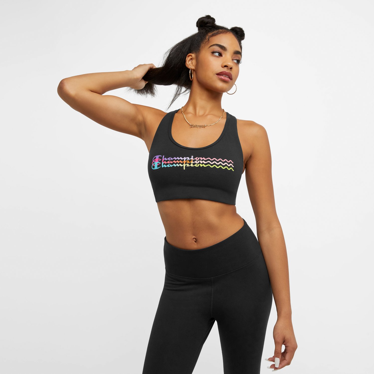 Champion Womens Authentic Graphic Logo Sport Bra