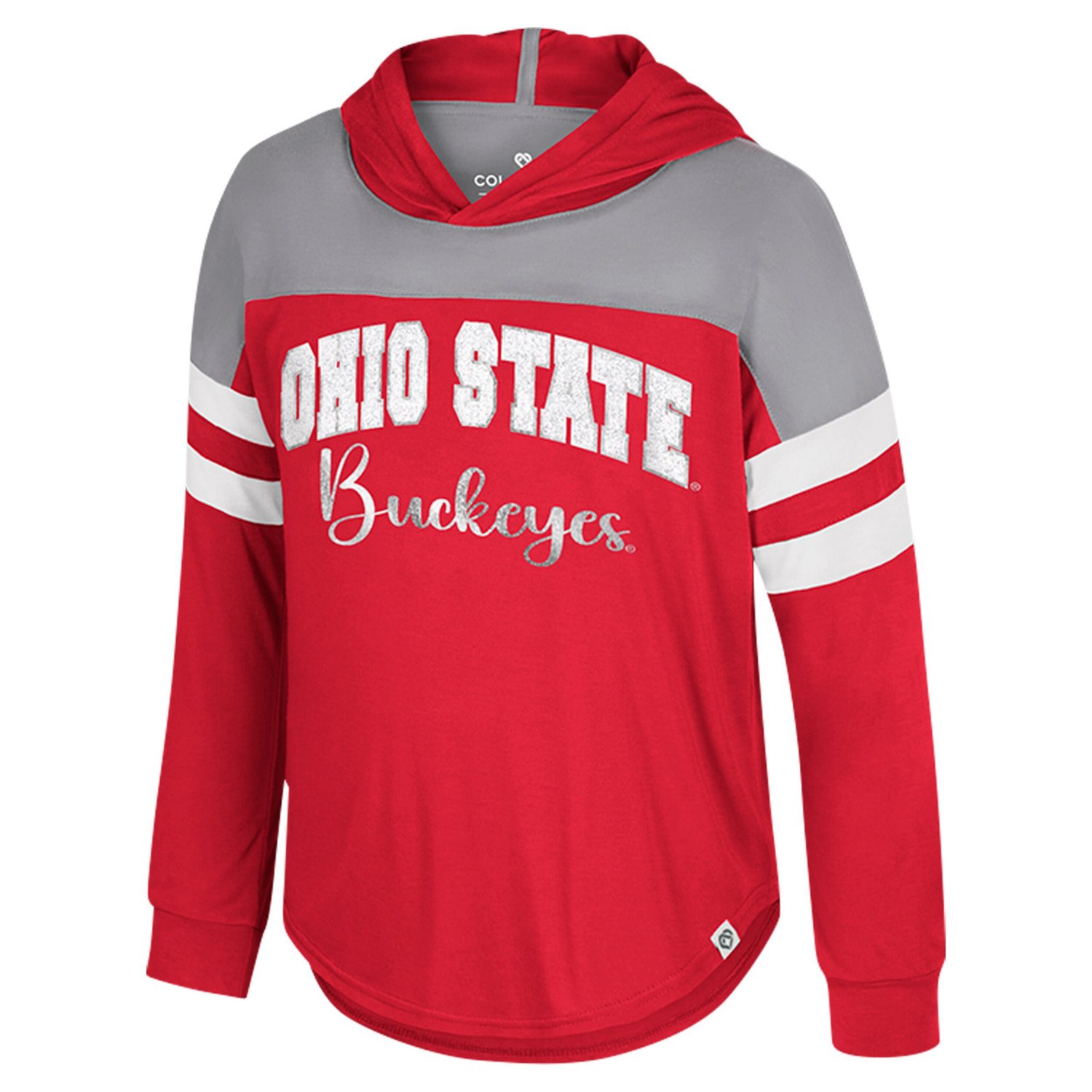 Girls Youth Colosseum Ohio State Buckeyes Reflection Hoodie Long Sleeve T-Shirt - view number 2