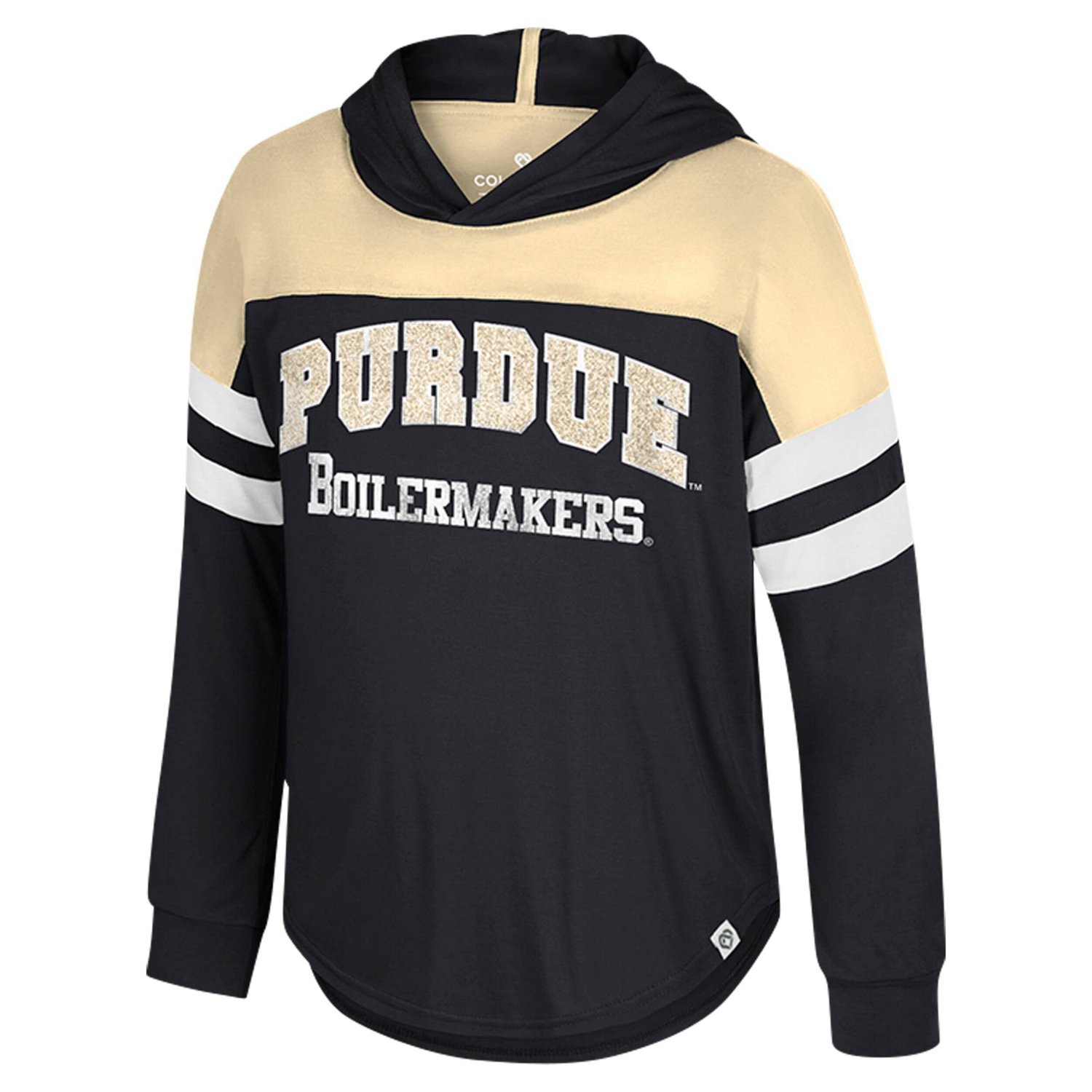 Girls Youth Colosseum Purdue Boilermakers Reflection Hoodie Long Sleeve T-Shirt - view number 2