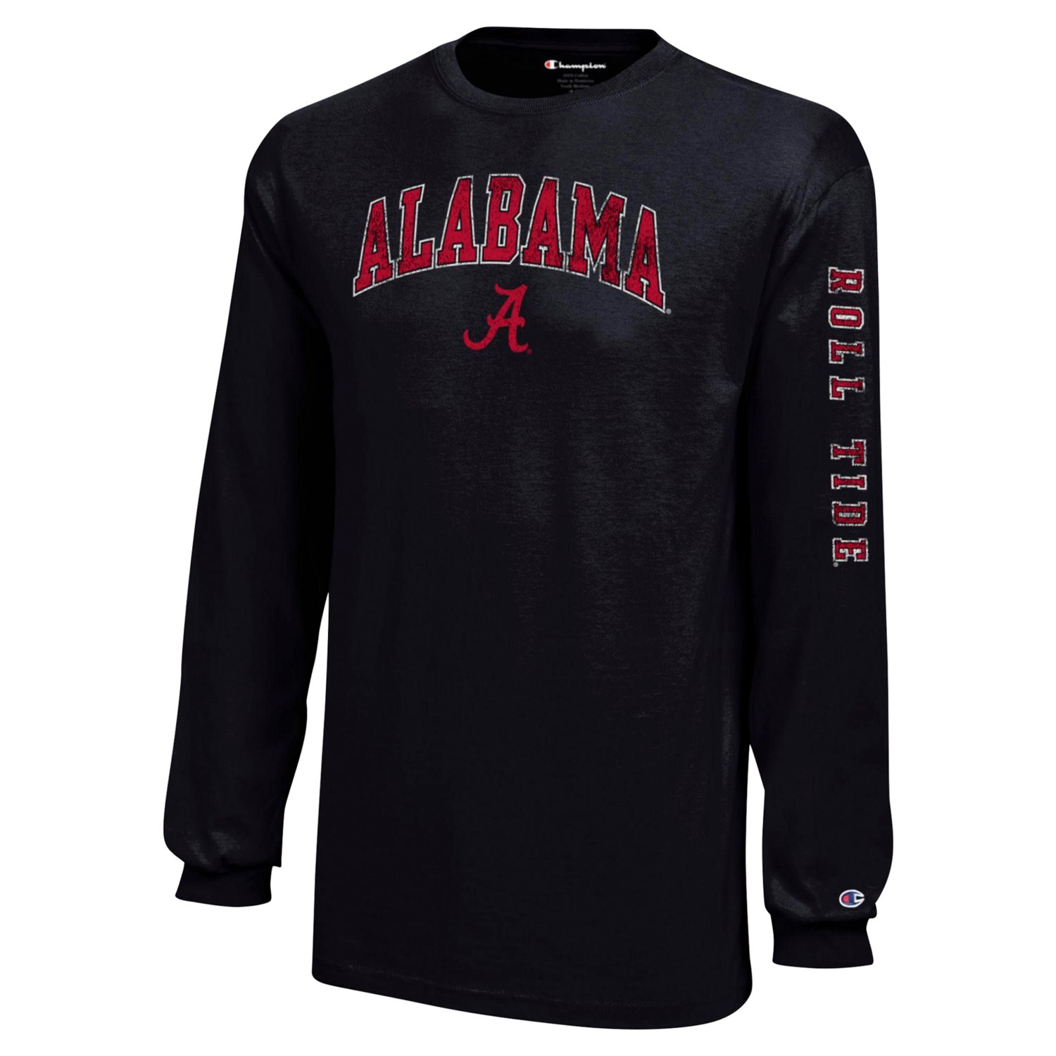 Youth Champion Alabama Crimson Tide Distressed Arch Over Logo Long Sleeve T-Shirt - view number 2