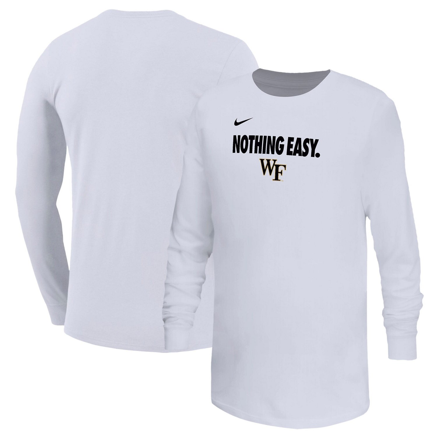 Youth Nike Wake Forest Demon Deacons 2025 On-Court Bench Long Sleeve T-Shirt