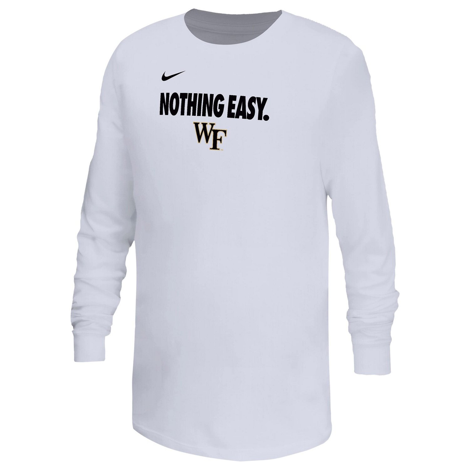 Youth Nike Wake Forest Demon Deacons 2025 On-Court Bench Long Sleeve T-Shirt                                                     - view number 2