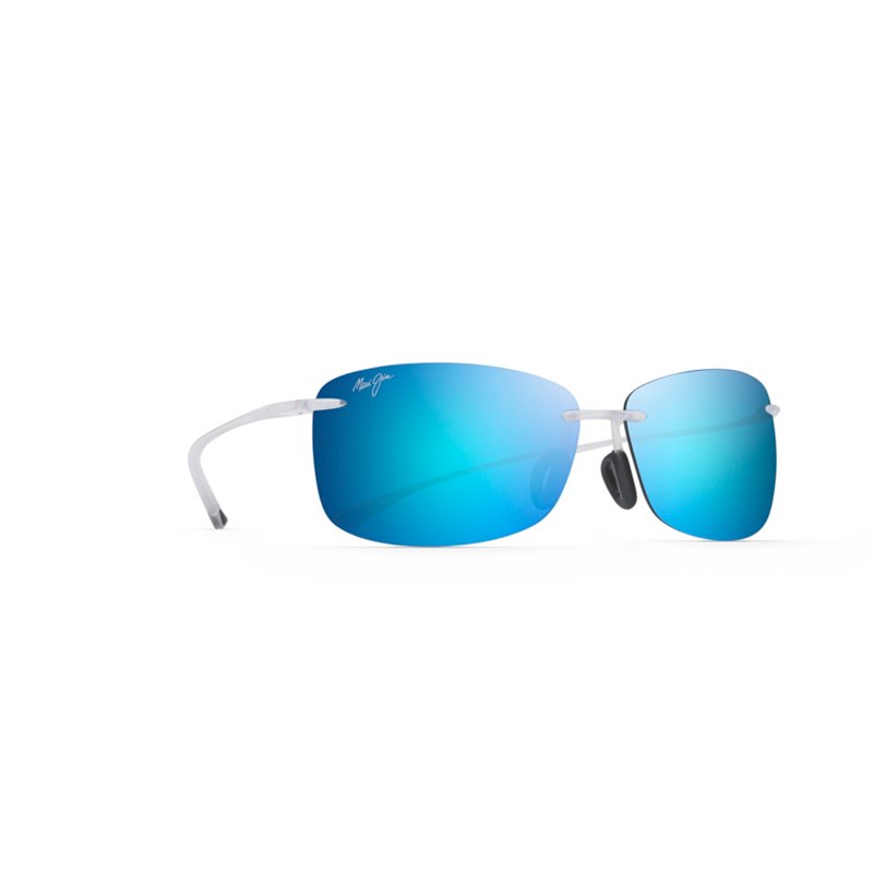 Photos - Wrist Watch Maui Jim 'Akau Polarized Rimless Sunglasses Clear/Blue - Case Sunglasses at Academy Sports B442-05CM