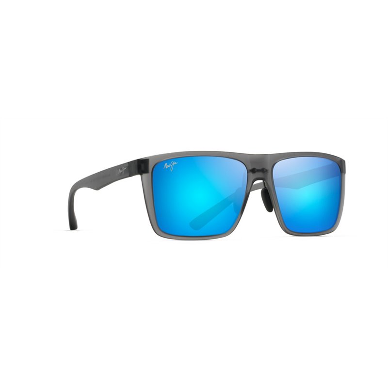 Photos - Wrist Watch Maui Jim Men's Honokalani Polarized Mirrored Sunglasses Translucent Grey Frame/Blue Hawaii Lens - Case Sunglasses at Academy