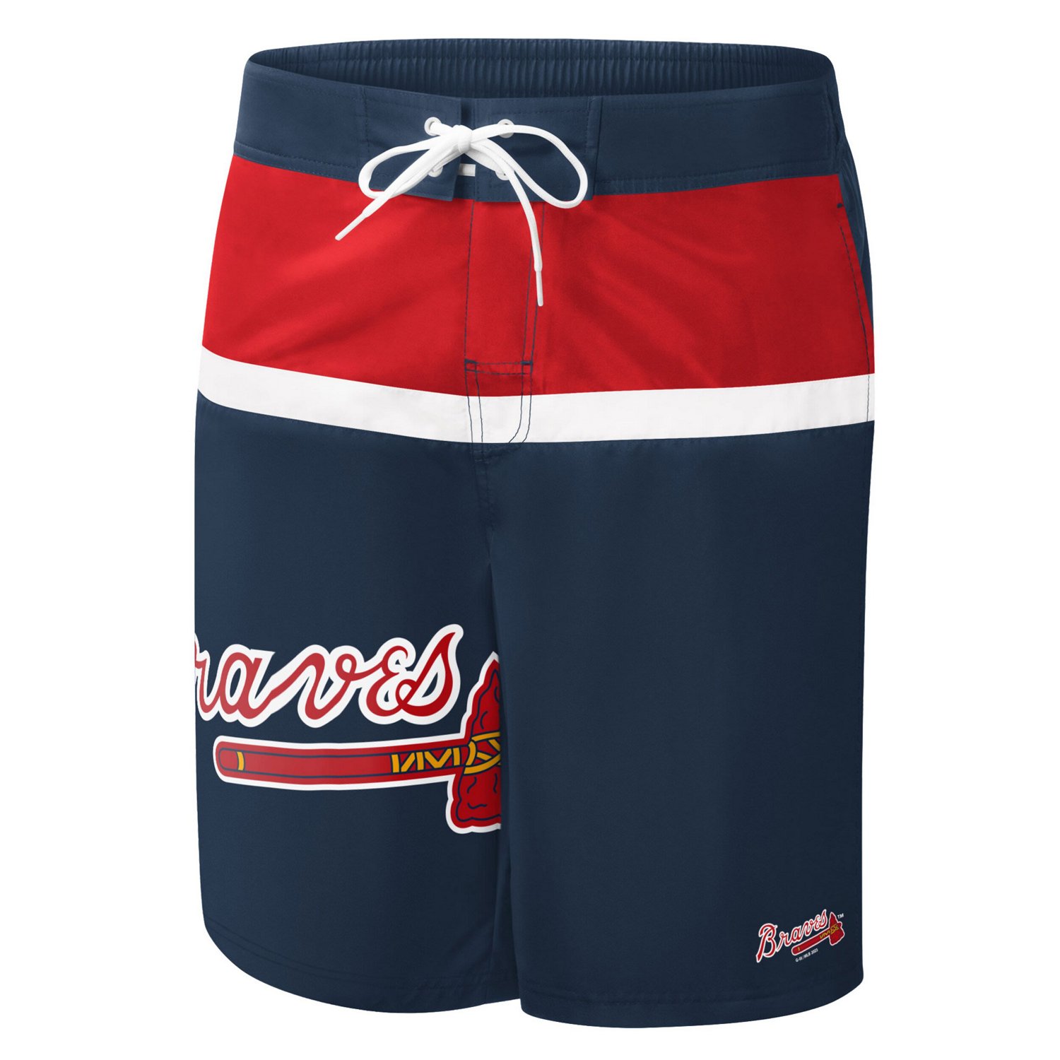 G-III Sports by Carl Banks Atlanta Braves Sea Wind Swim Shorts 9 in. - view number 2