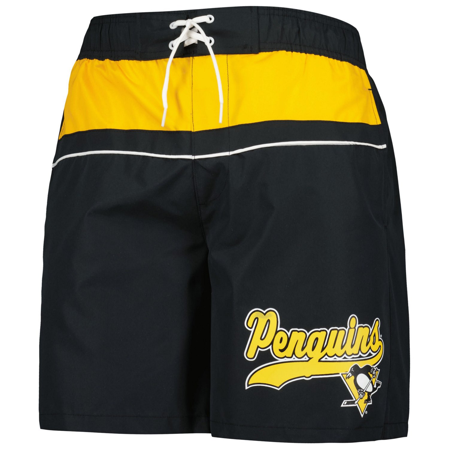 Starter Men's Pittsburgh Penguins Freestyle Volley Swim Shorts - view number 2