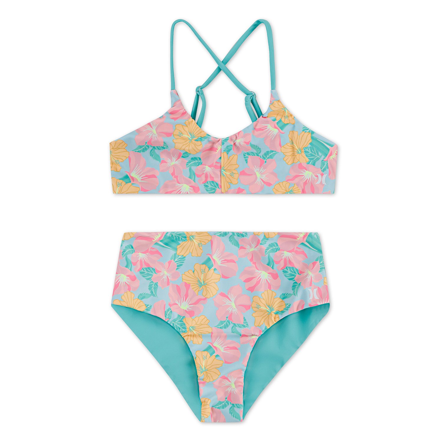 Hurley Girls' Reversible Triangle Bralette Bikini 2-Piece Swim Set - view number 4