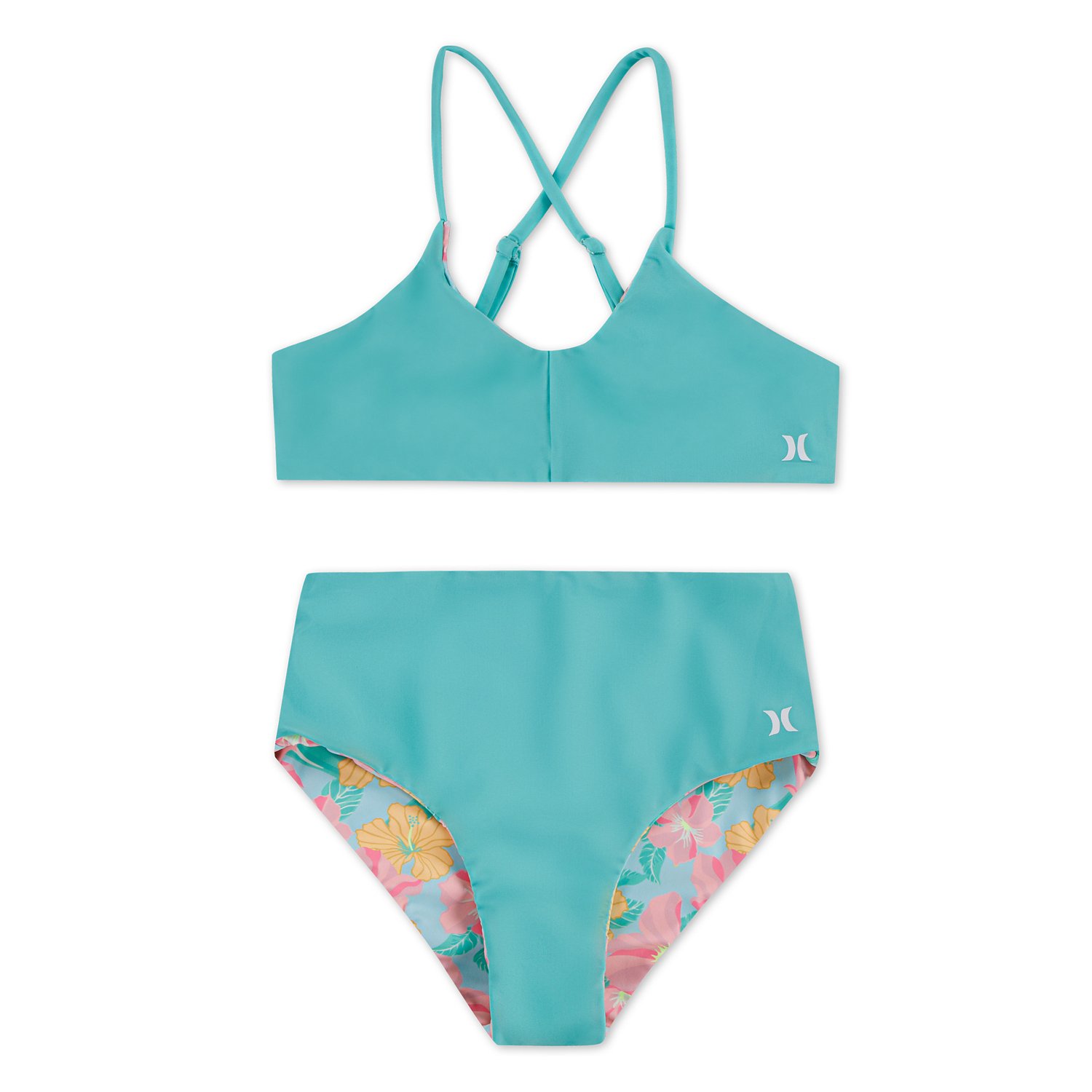 Hurley Girls' Reversible Triangle Bralette Bikini 2-Piece Swim Set - view number 5