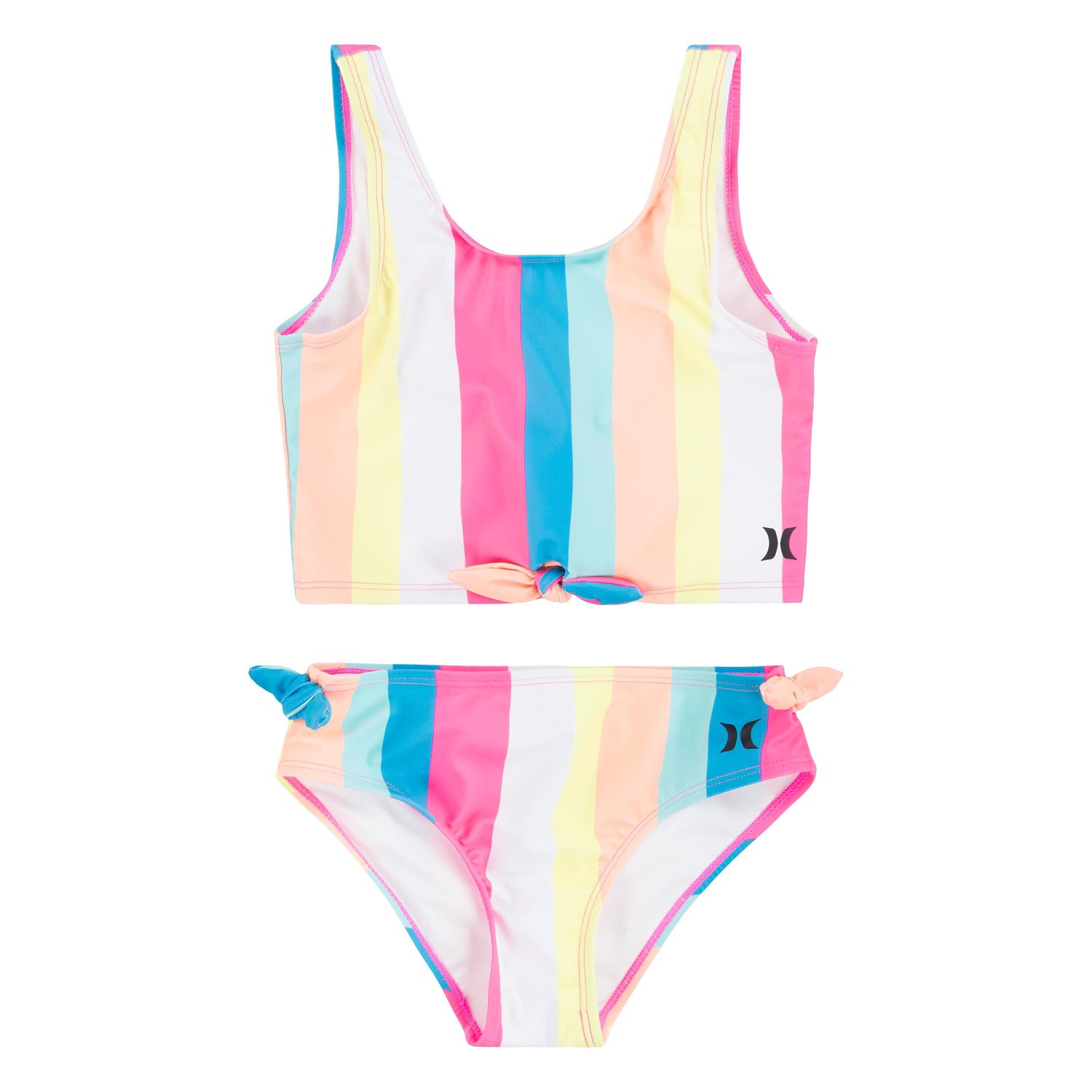 Hurley Girls' Stripe Crop Tankini Swim Set - view number 2