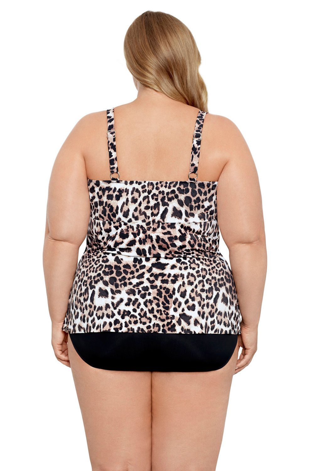 Swim Solutions Women's Hidden Spots Triple Tier Tankini Swim Top - view number 2