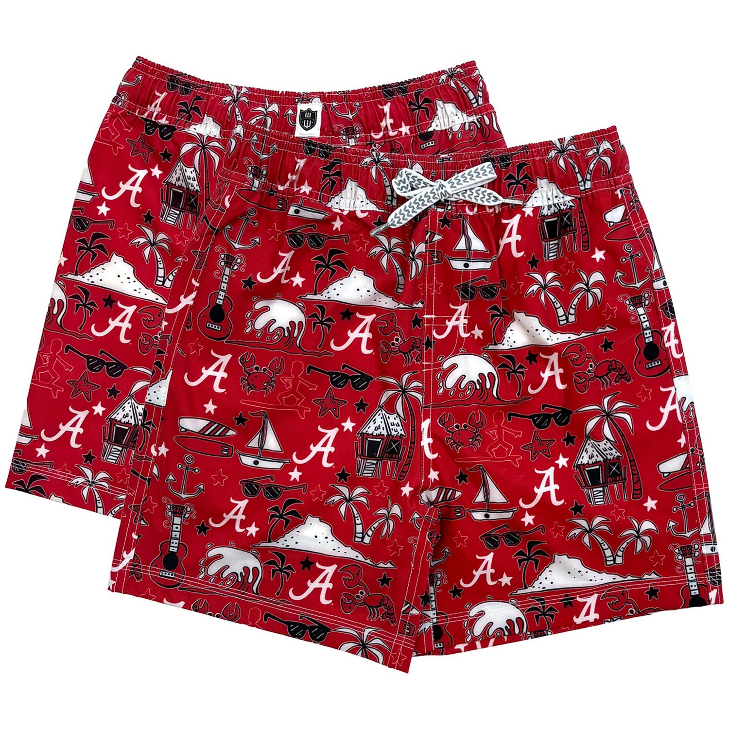 Youth Wes  Willy Alabama Tide Luau Swim Trunks