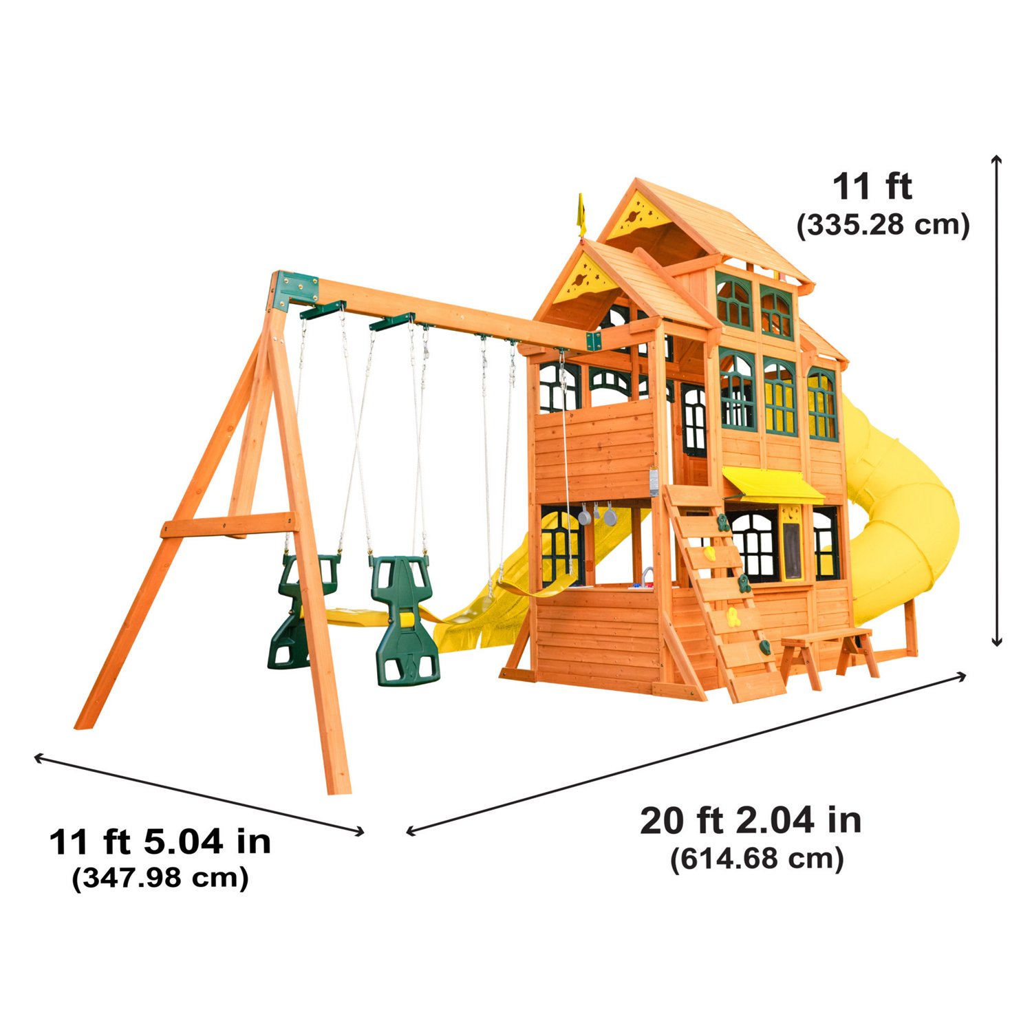 KidKraft Atlas Point Wooden Outdoor Swing Set/Playset                                                                            - view number 2