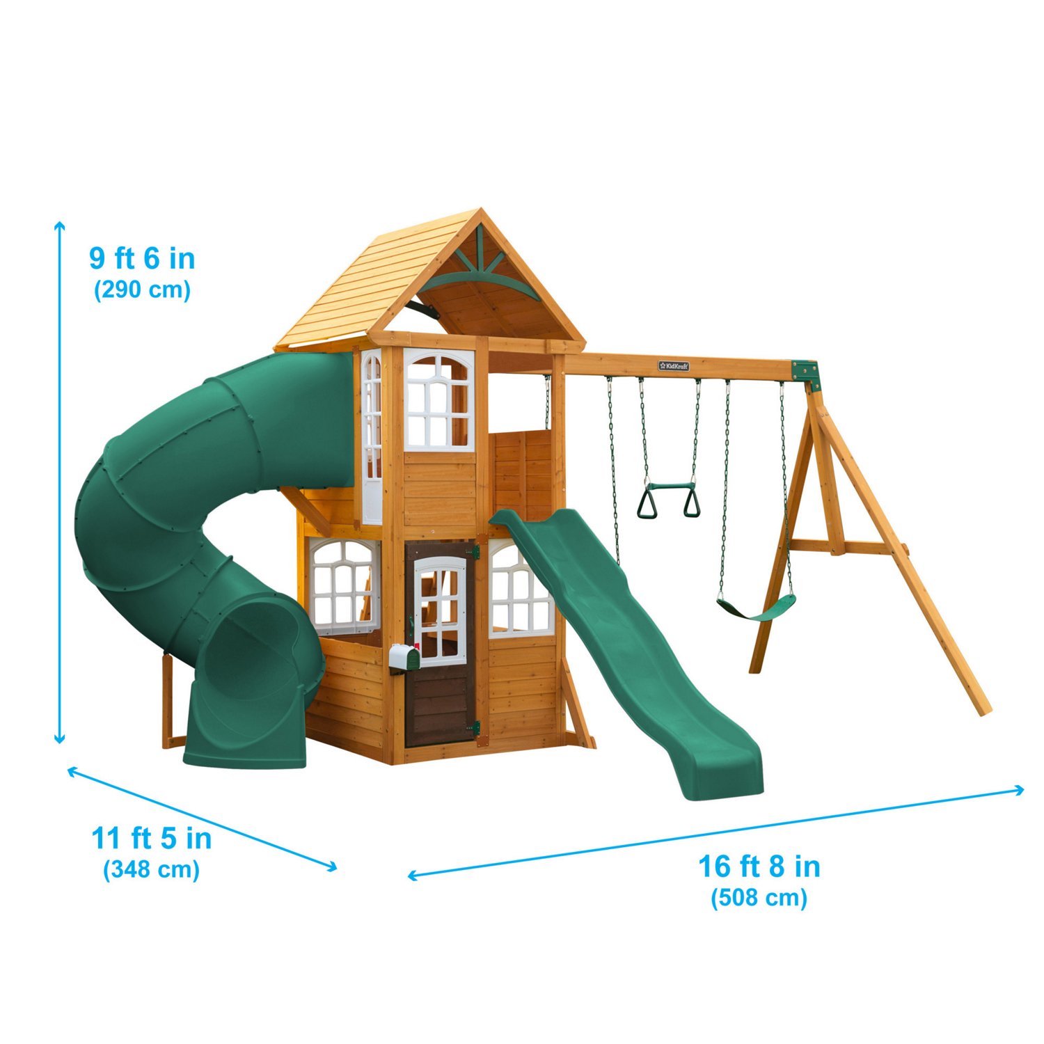 KidKraft Serpentine Falls Wooden Swing Set/Playset                                                                               - view number 3