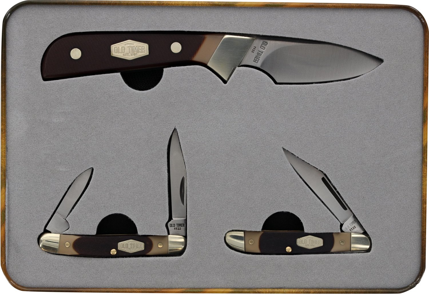 Old Timer 3-Piece Knife Gift Tin Set                                                                                             - view number 1