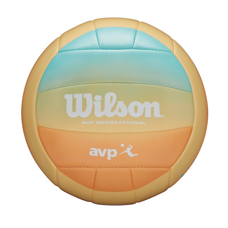 Wilson AVP Oasis Blue/Purple Volleyball Beige/Blue - Volleyball Equipment at Academy Sports