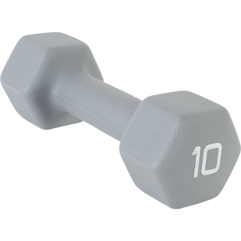 CAP Barbell Neoprene Dumbbell Grey, 10 Lbs - Free Weights/Bulk at Academy Sports