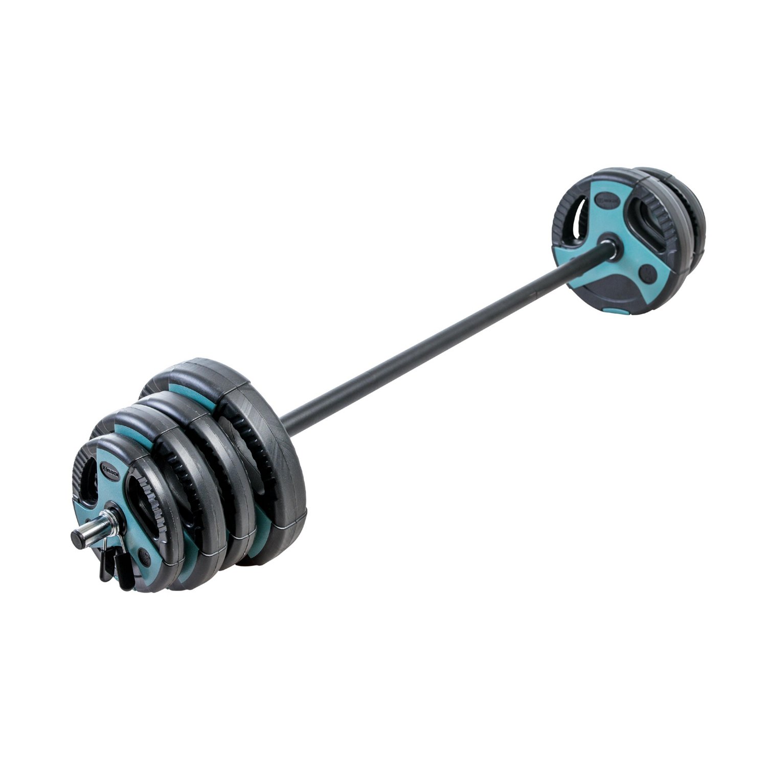 US Weight 54 lb Barbell Weight Set with 55 in Bar Academy