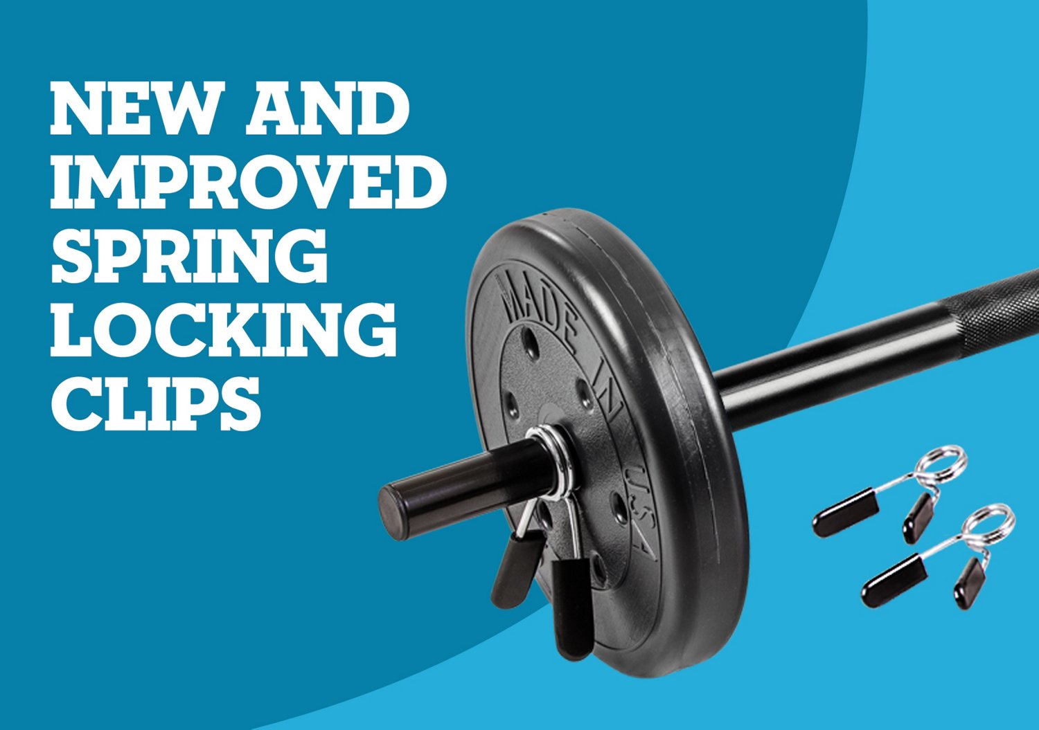 US Weight Duracast 55 lb Barbell Weight Set Academy