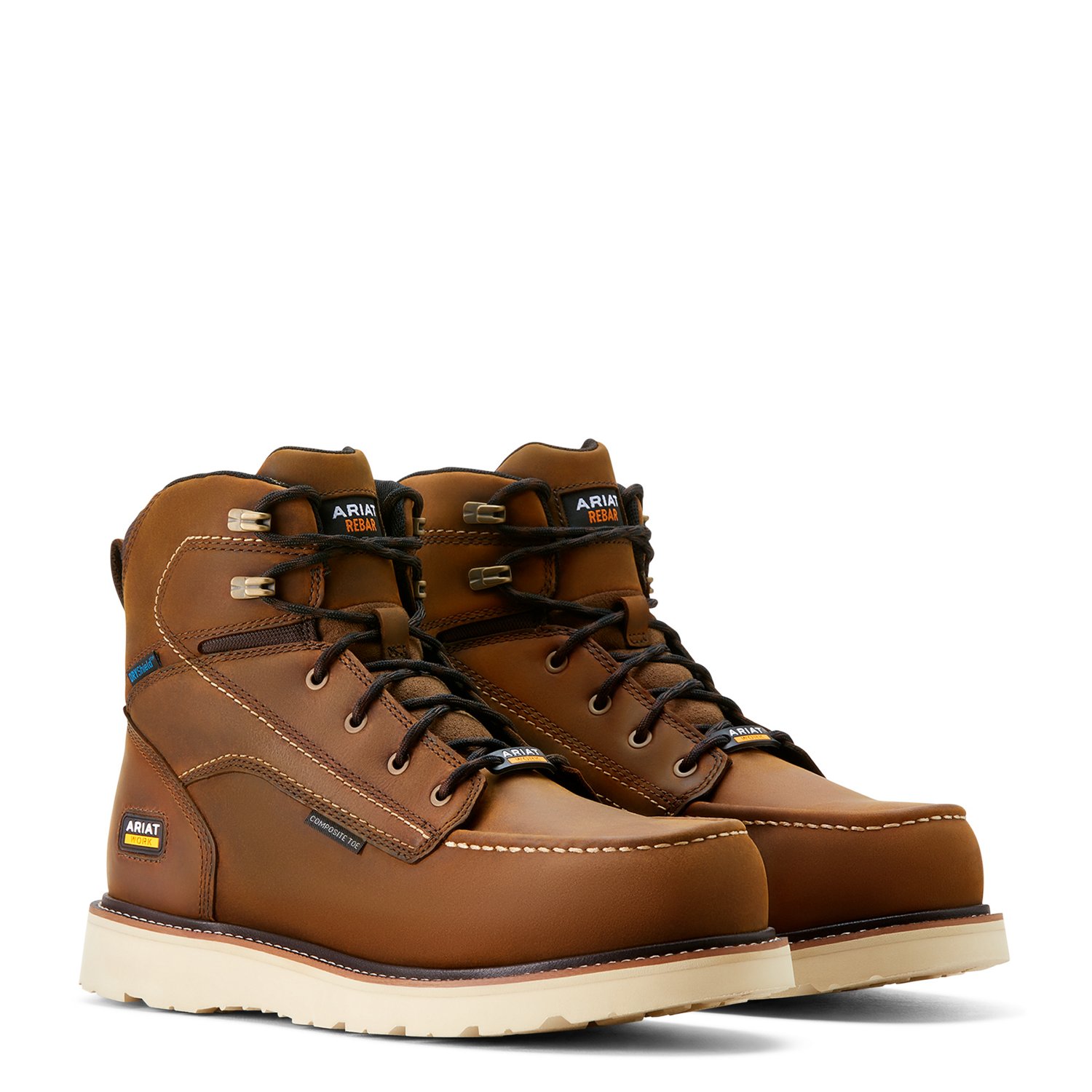Ariat Men's Rebar Wedge Moc Toe WP CT 6 in Work Boots - view number 2