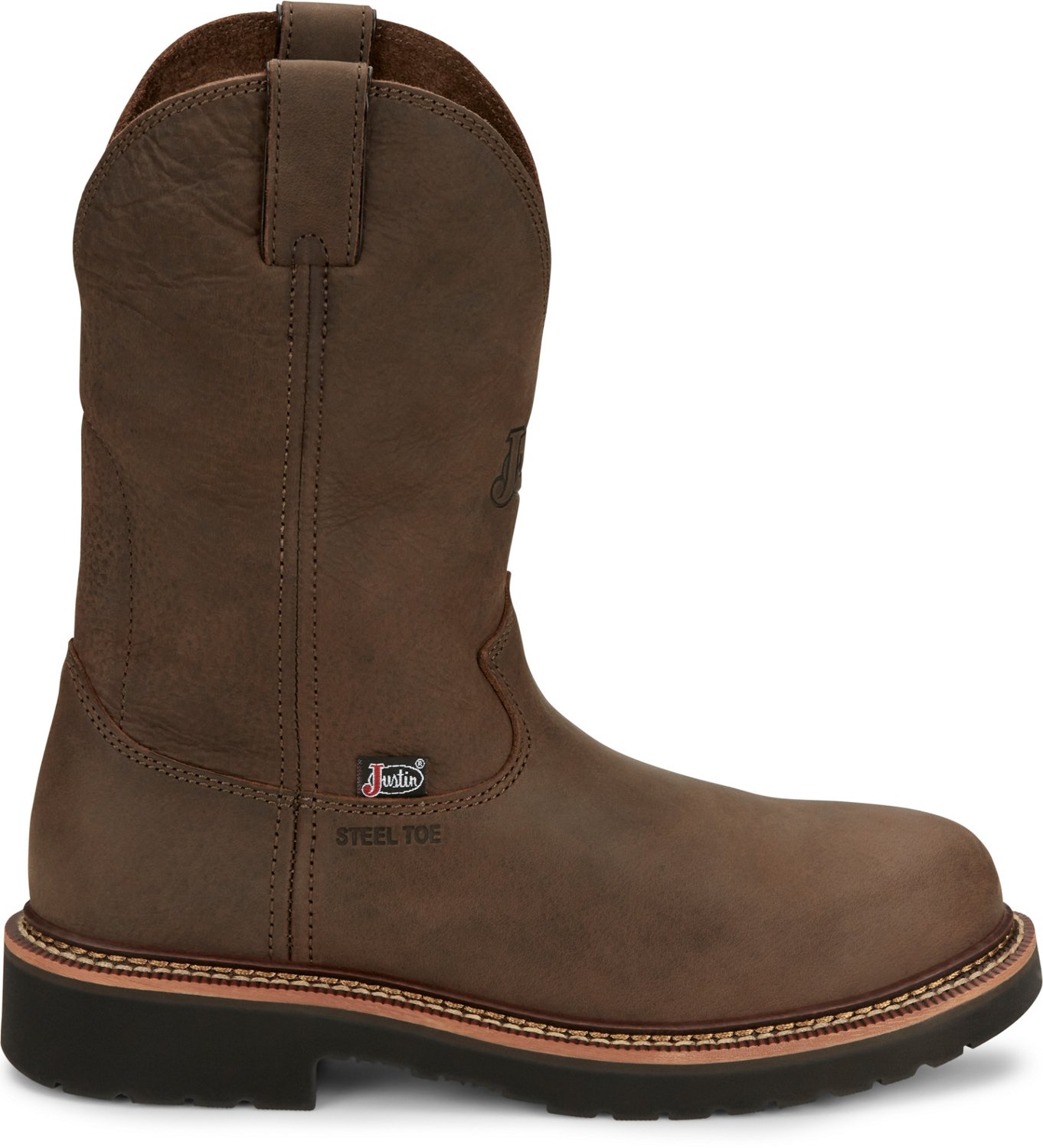 Justin steel toe work boots sale academy