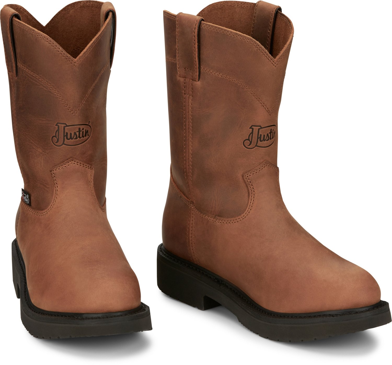 Justin Men's 10 in Round-Up Pull-On Work Boots                                                                                   - view number 3