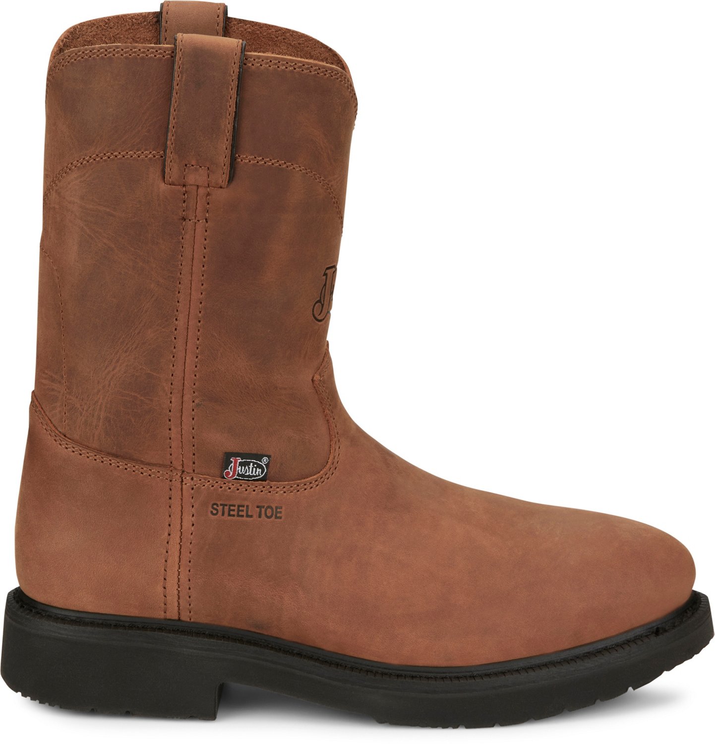 Justin steel toe hot sale boots academy