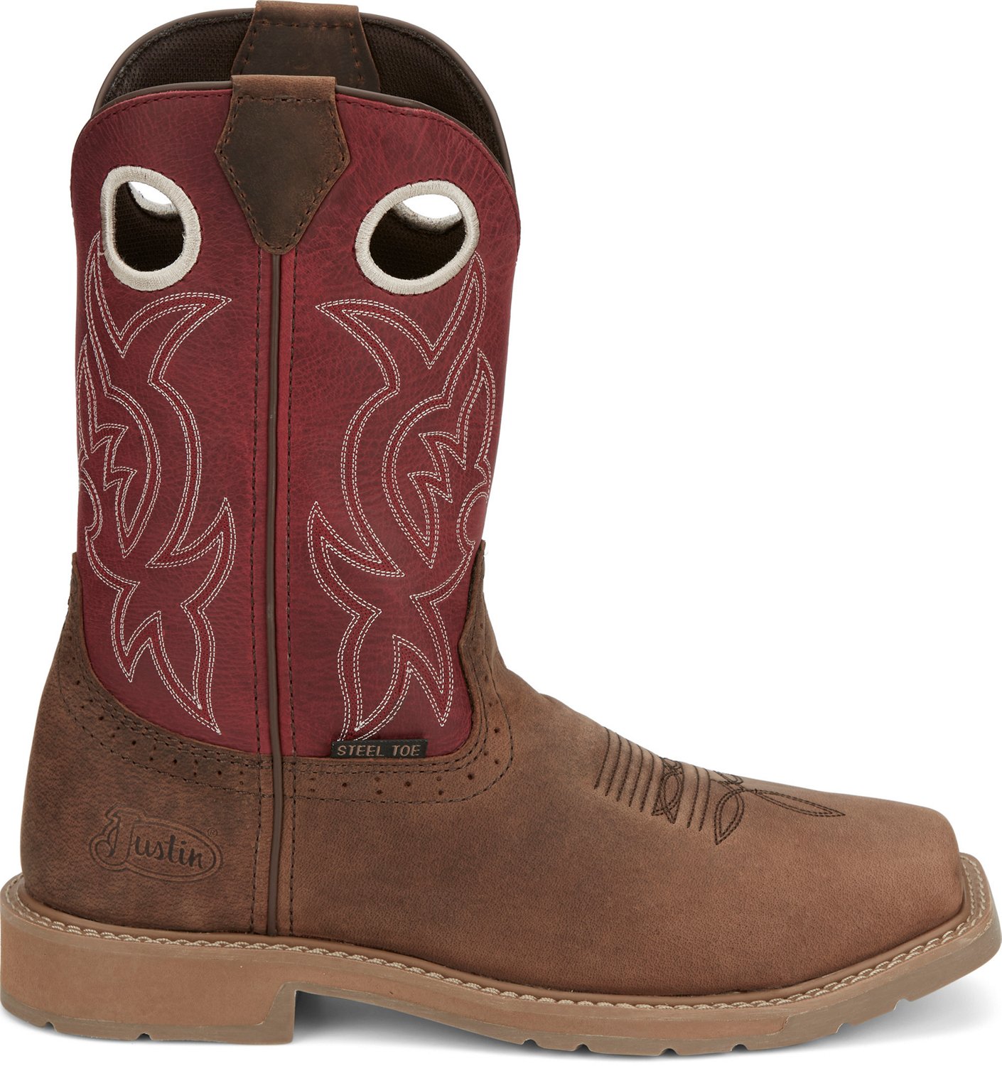 Justin work boots on sale academy