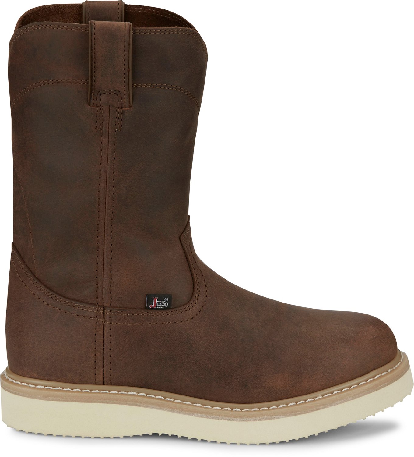 Justin Men s Pull On Wedge Boot Free Shipping at Academy