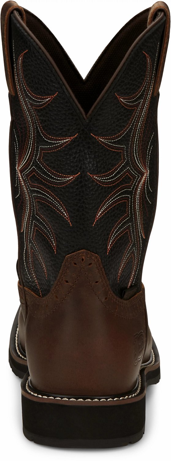 Justin Men's Waterproof EH Non-Steel Wellington Stampede Work Boots                                                              - view number 4