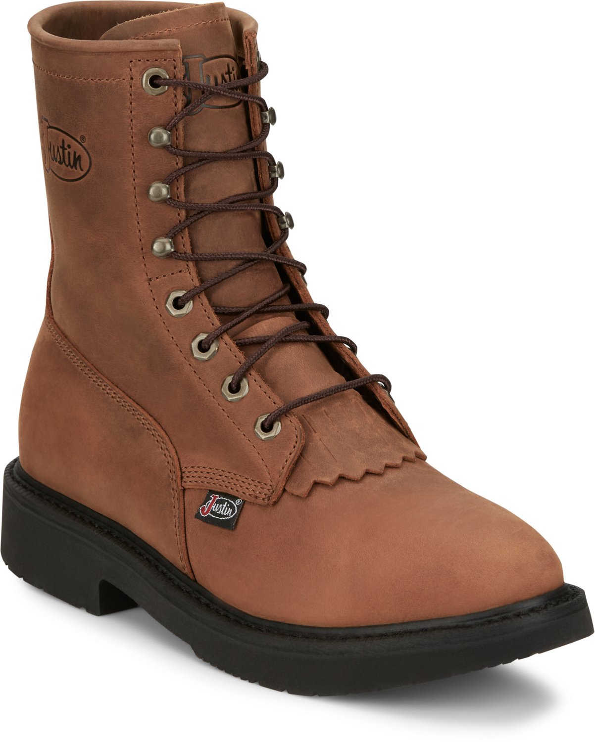 Justin Originals Men's 8 in Livestock Lace-Up Work Boots                                                                         - view number 2