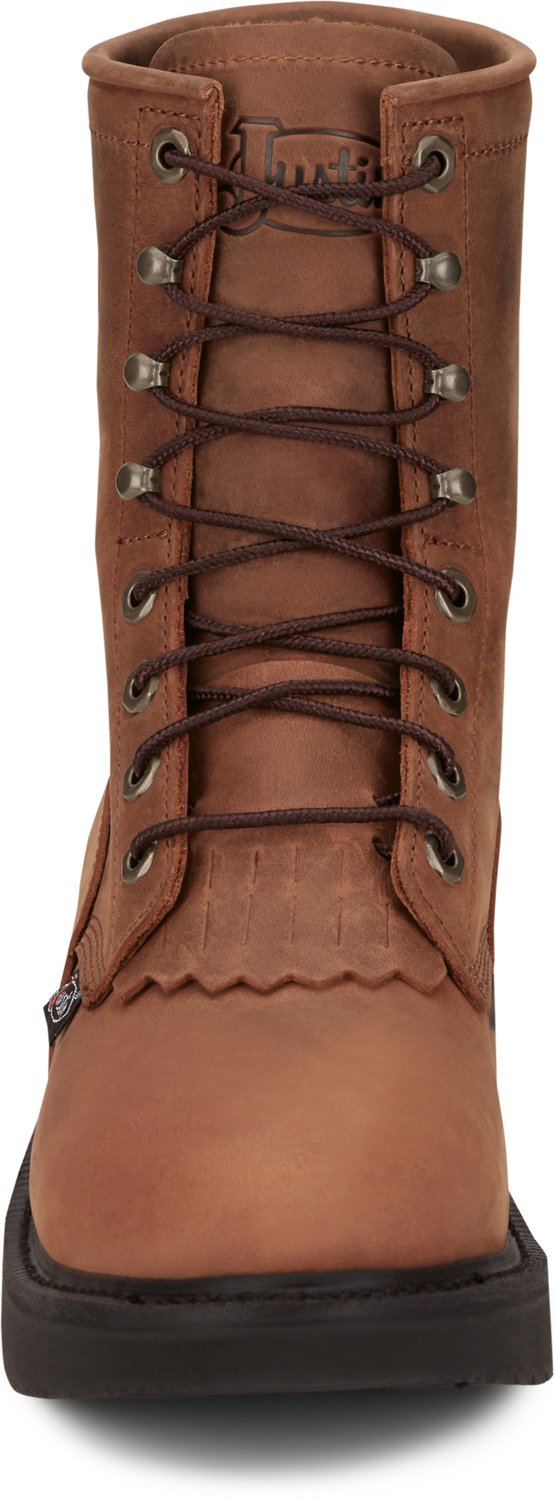 Justin Originals Men's 8 in Livestock Lace-Up Work Boots                                                                         - view number 4
