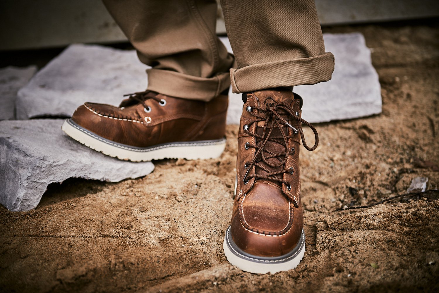 Wolverine Men's Trade Wedge Moc-Toe Work Boots