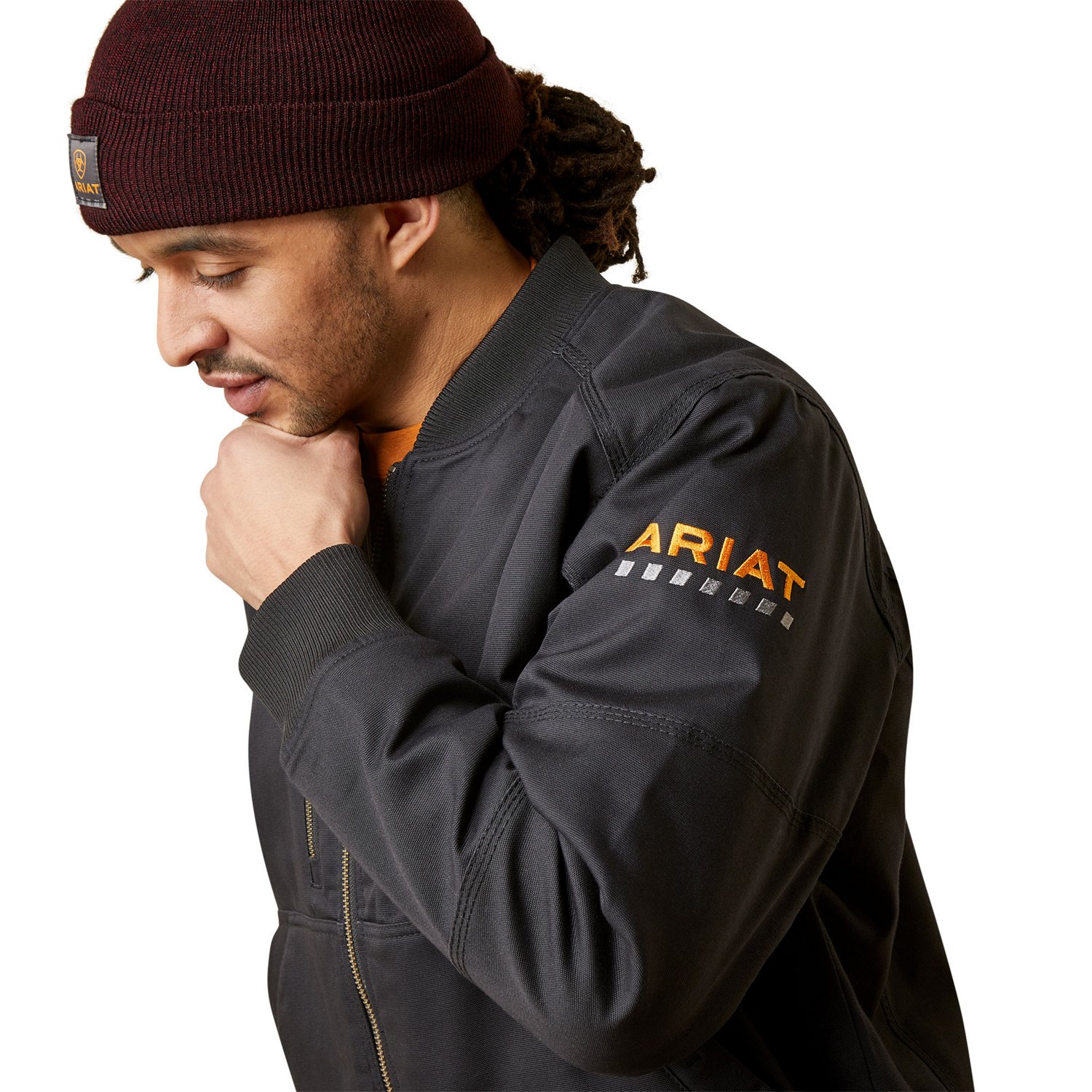 Ariat Men's Rebar Stretch Canvas Bomber Jacket - view number 3