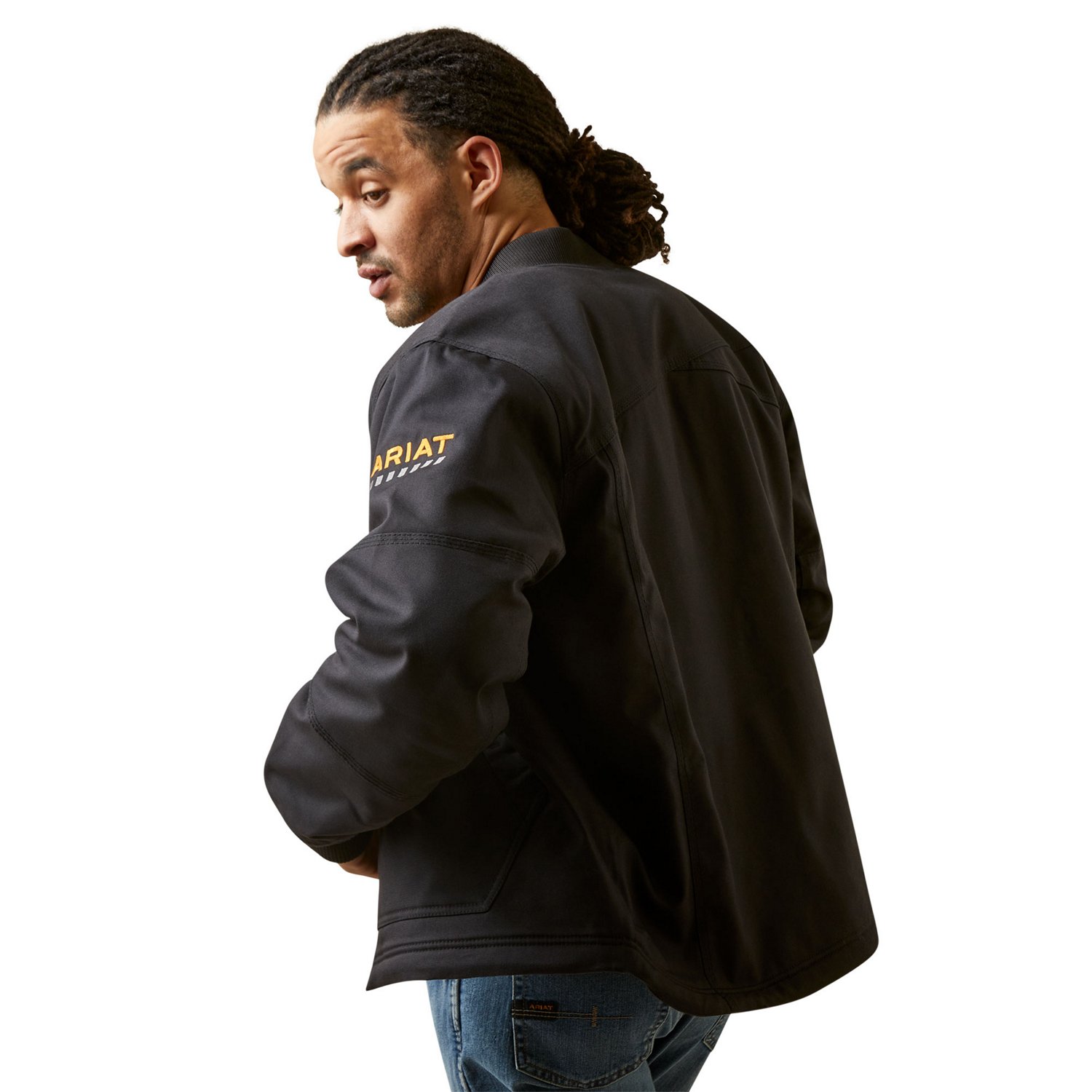 Ariat Men's Rebar Stretch Canvas Bomber Jacket - view number 2