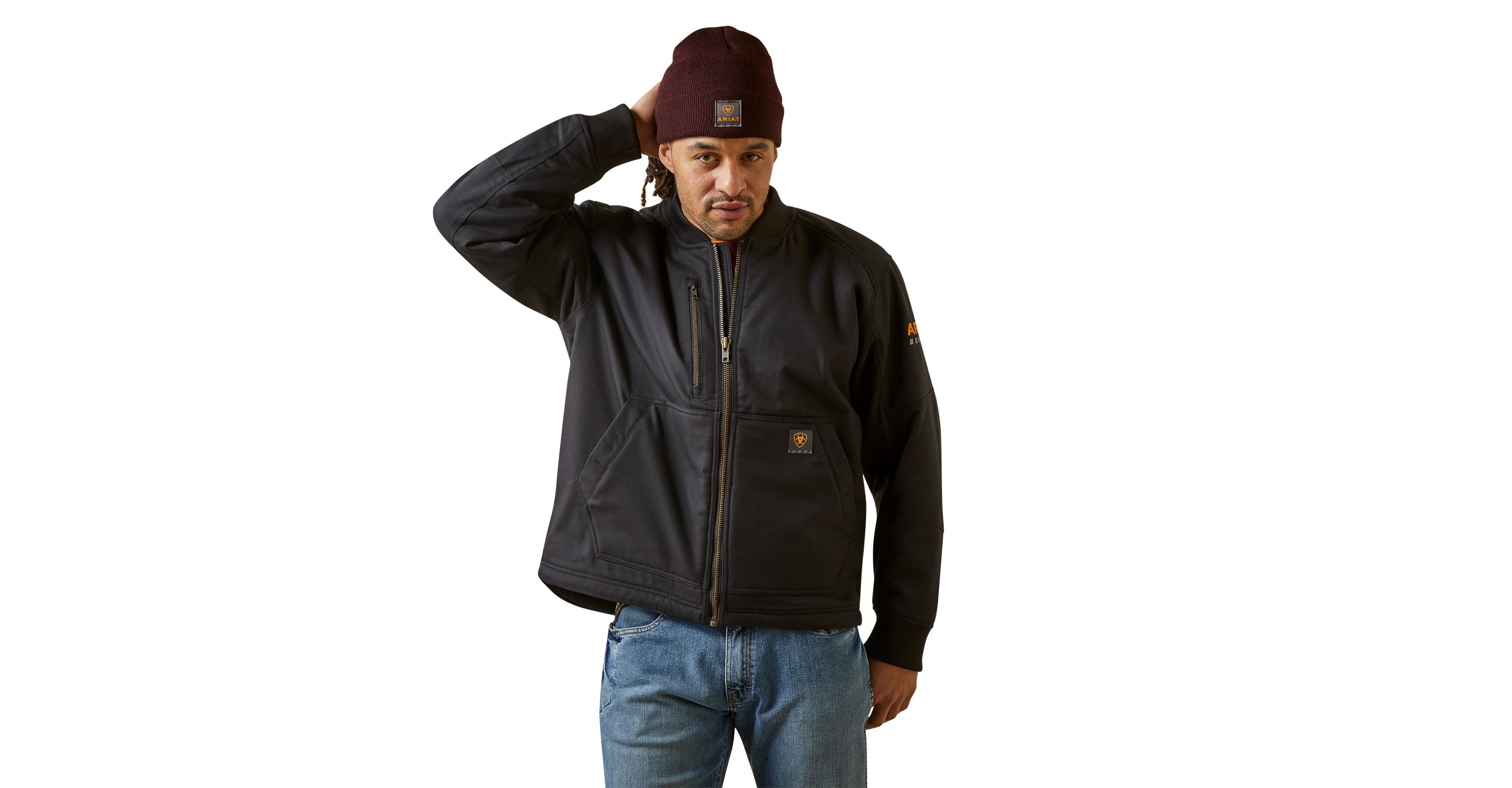 Ariat Men's Rebar Stretch Canvas Bomber Jacket